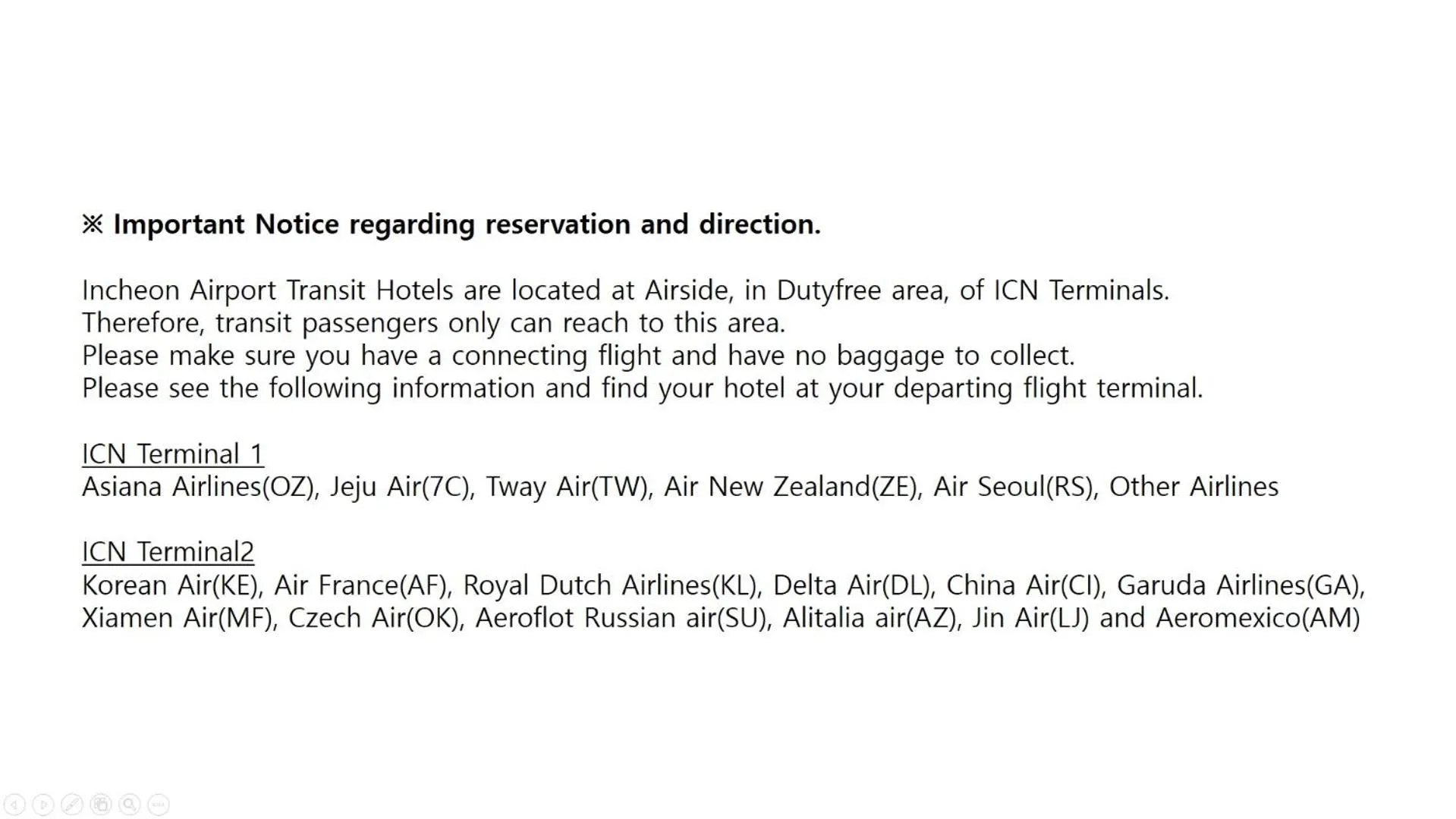 Terminal 2 Transit Hotel Incheon Airport