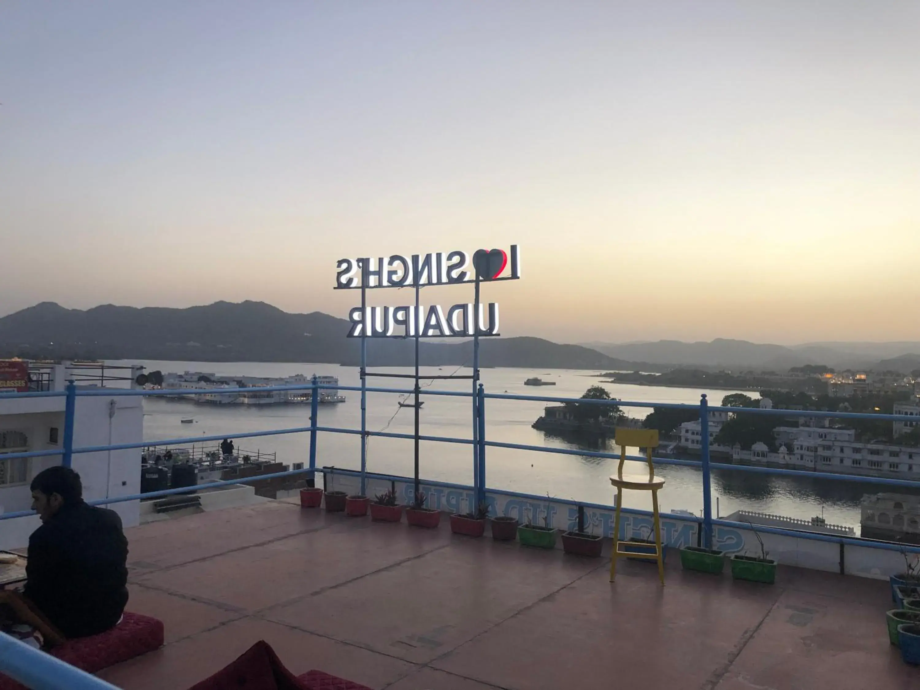 Lake view in Maa Ji House on Lake Pichola Lake view in Maa Ji House on Lake Pichola