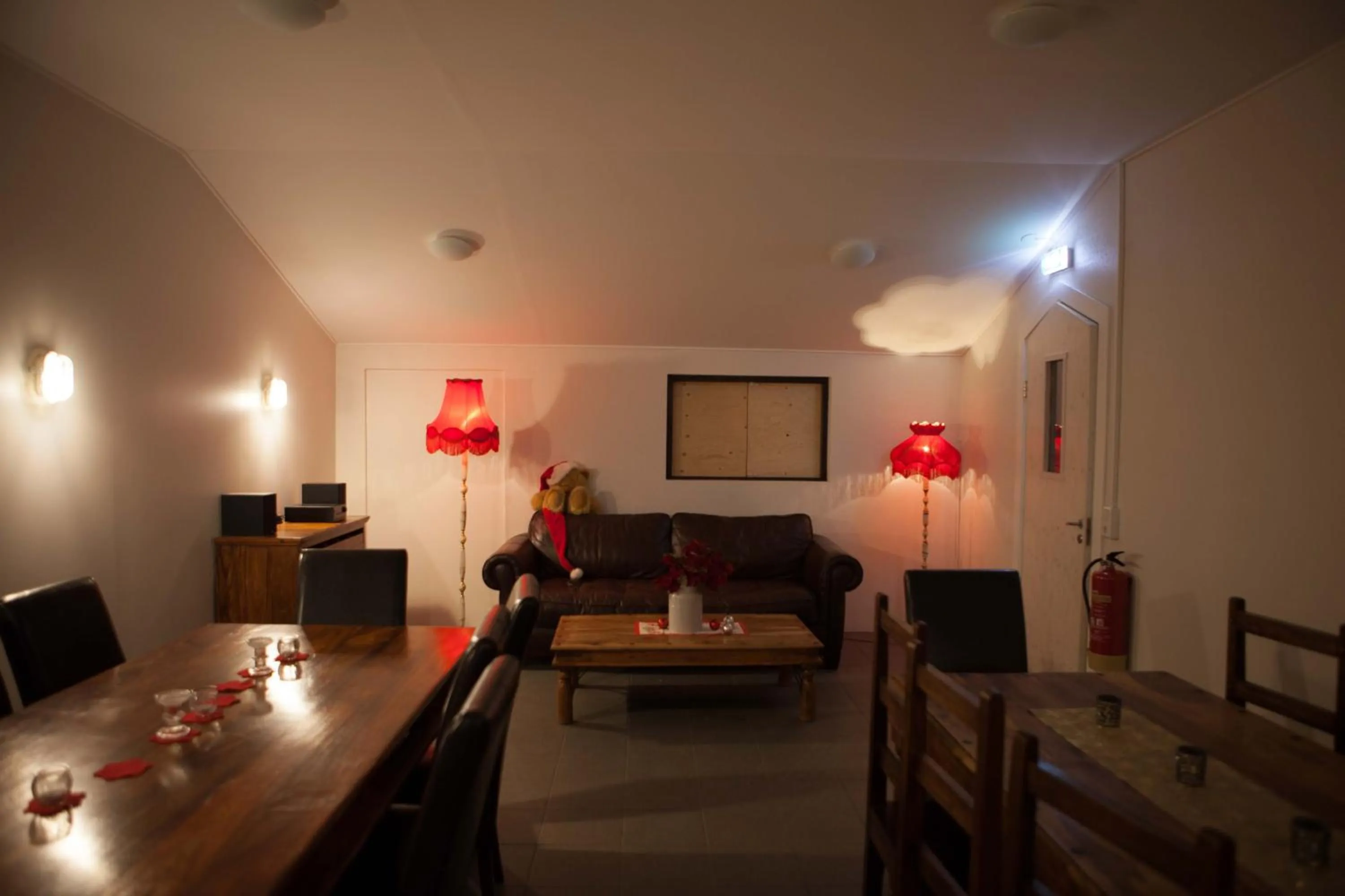 Kitchen or kitchenette in Mjóanes accommodation