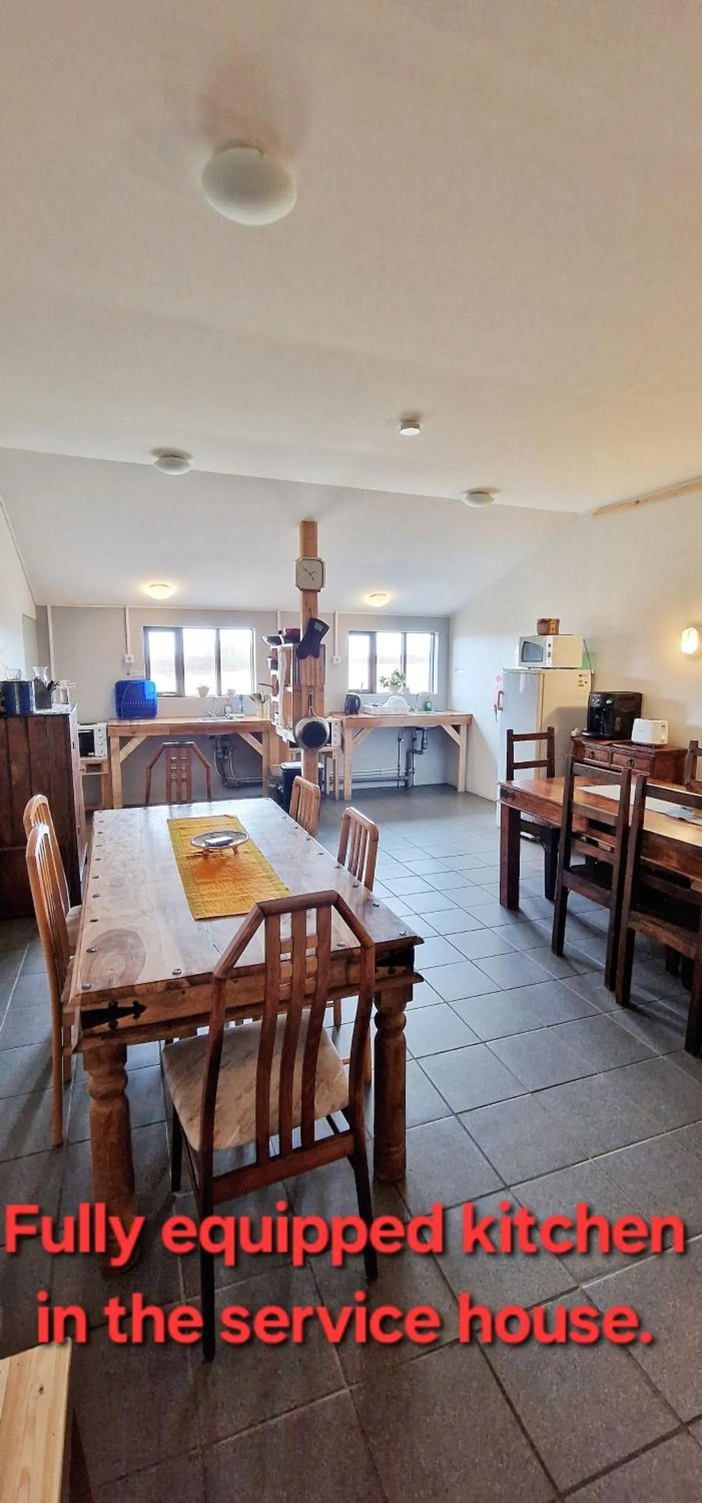 Kitchen or kitchenette in Mjóanes accommodation