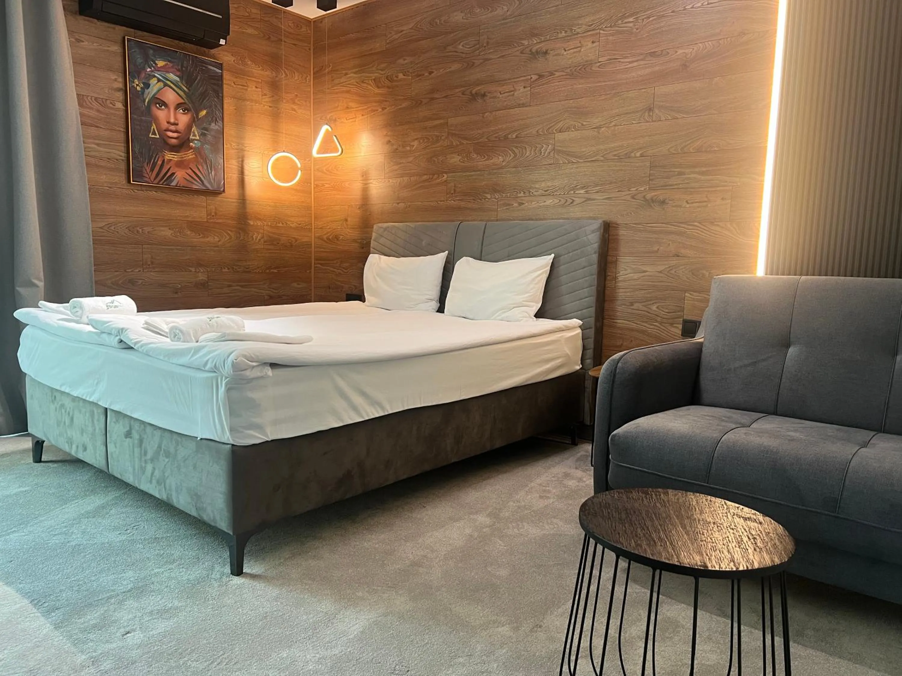 Bed in Perun Hotel Sandanski