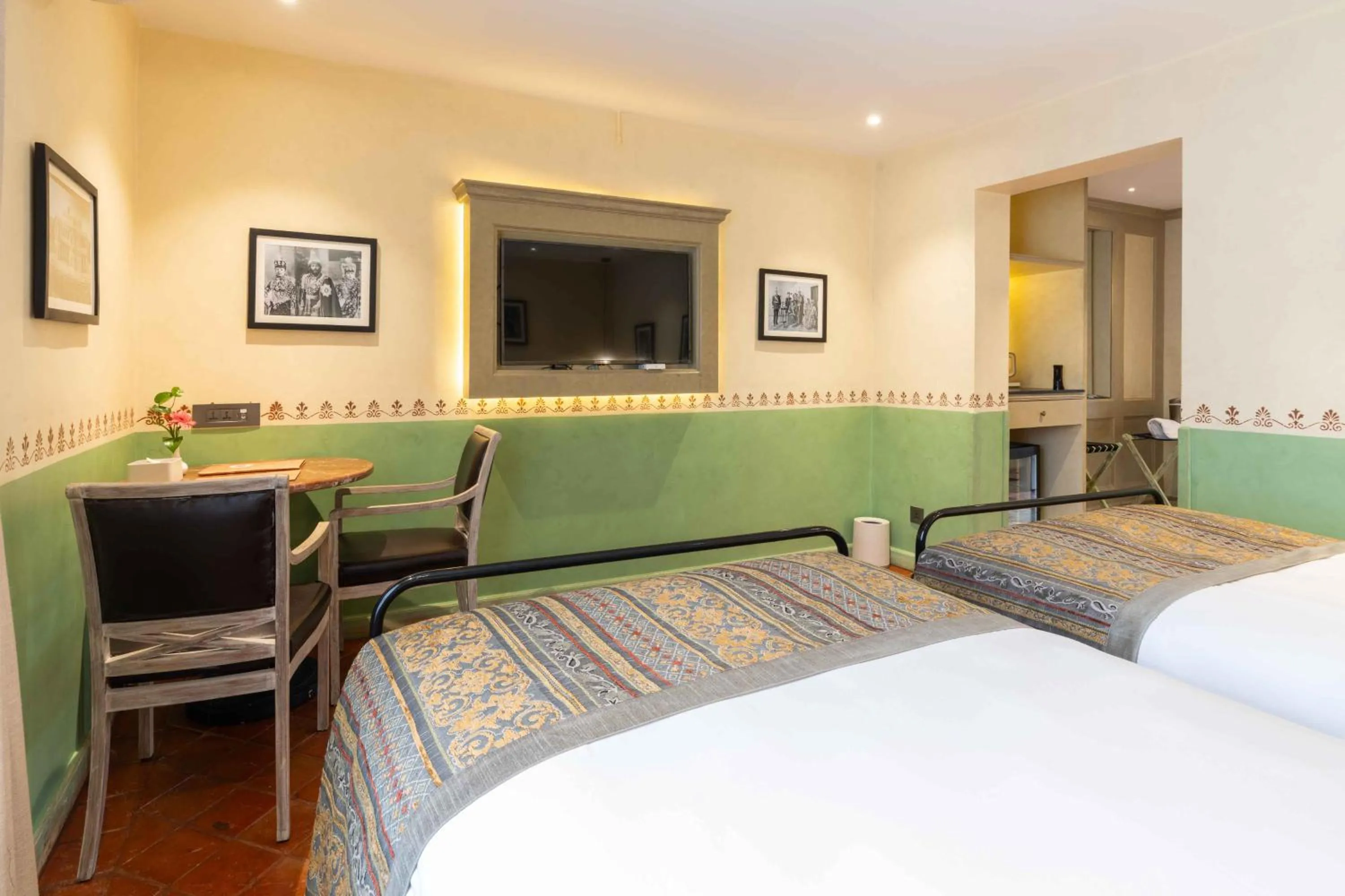 Photo of the whole room, Bed in Nepali Ghar Hotel, Thamel - Your Home In Nepal