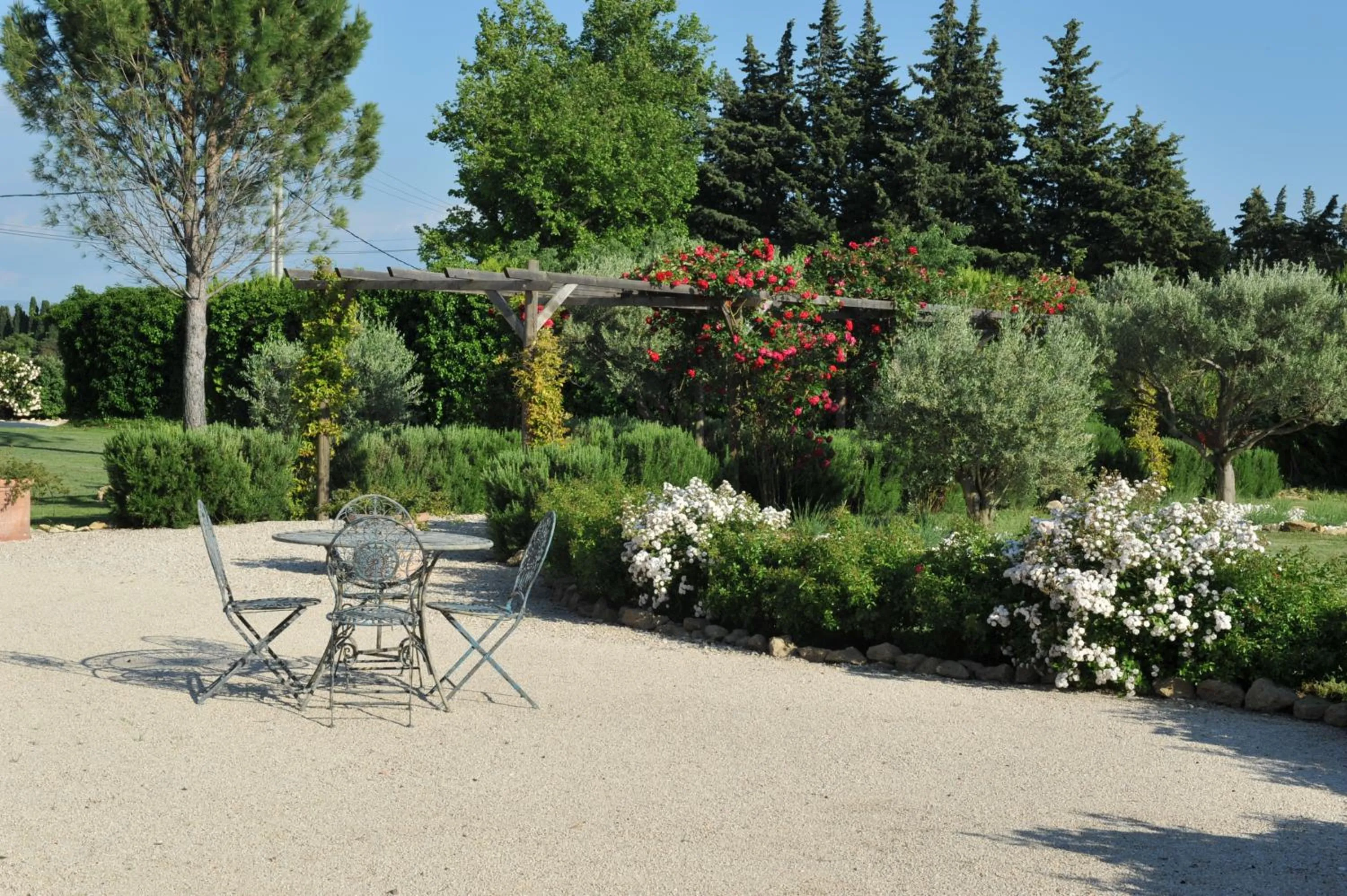 Garden view in Le Mas Terre des Anges