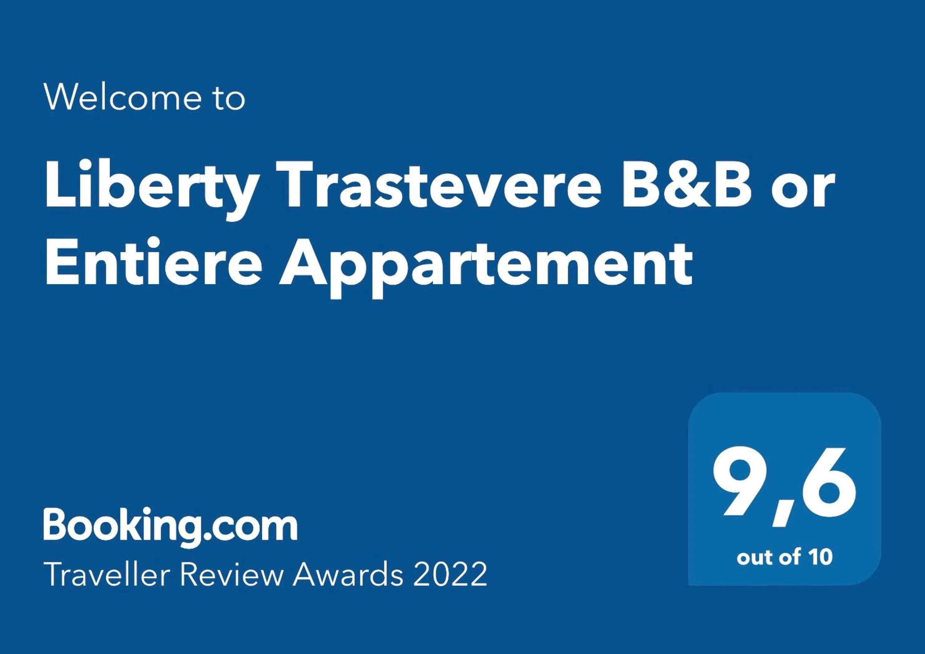 Certificate/Award in Liberty Trastevere B&B