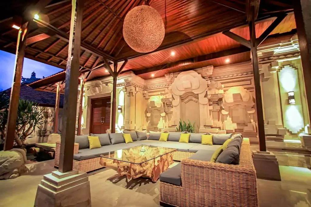 Living room in Villa Heron Ubud