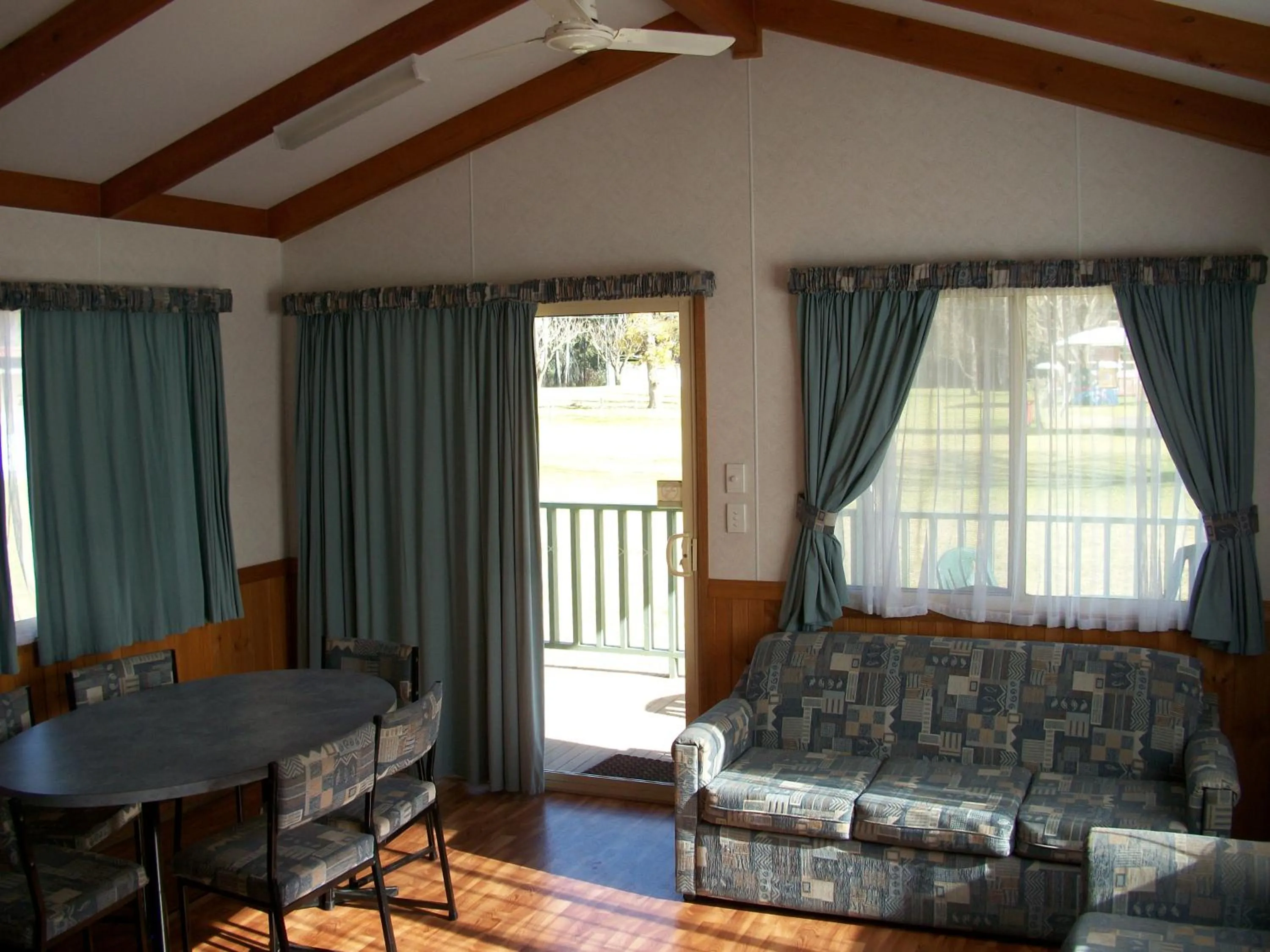 Living room in River Bend Caravan Park