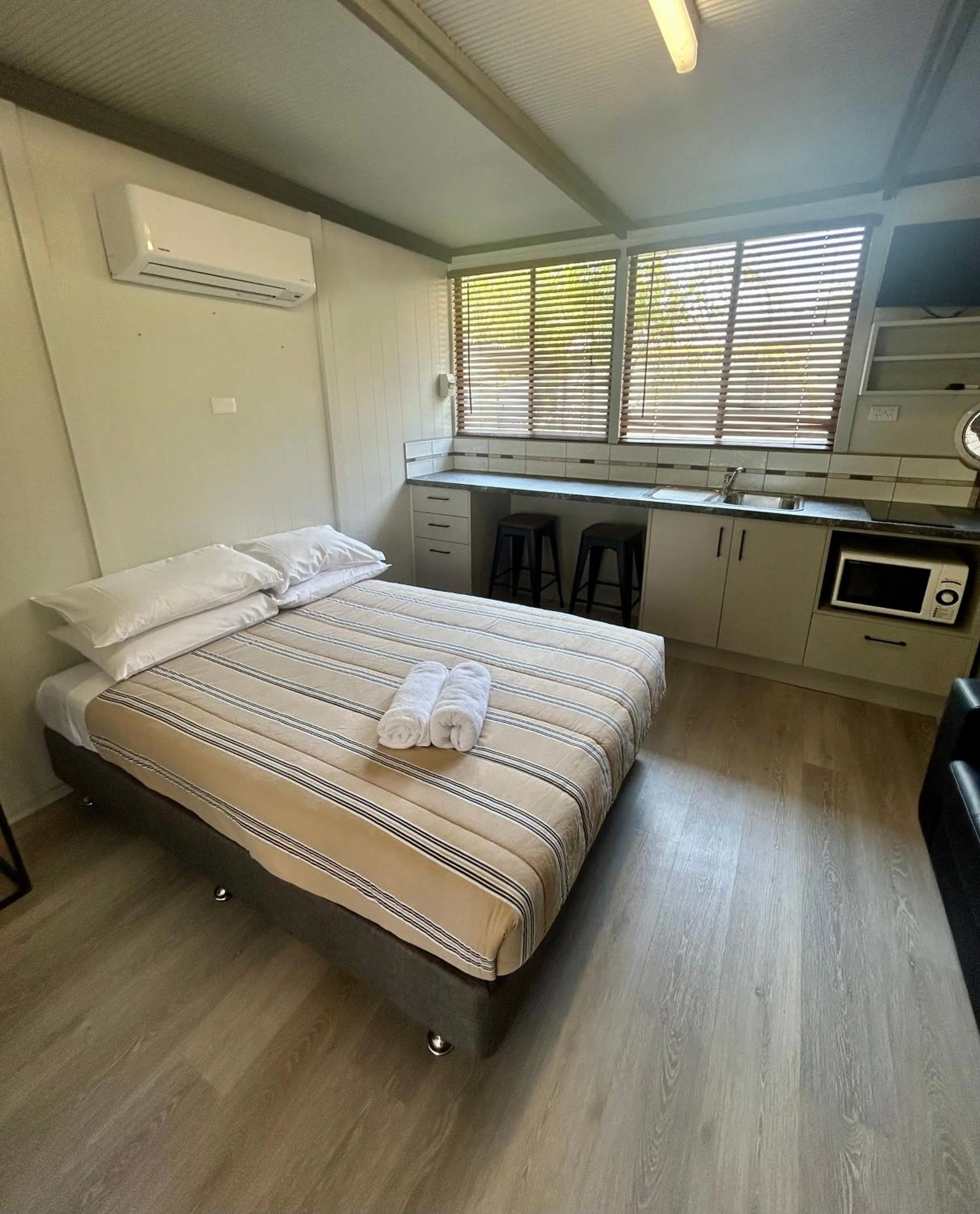 Bed in River Bend Caravan Park