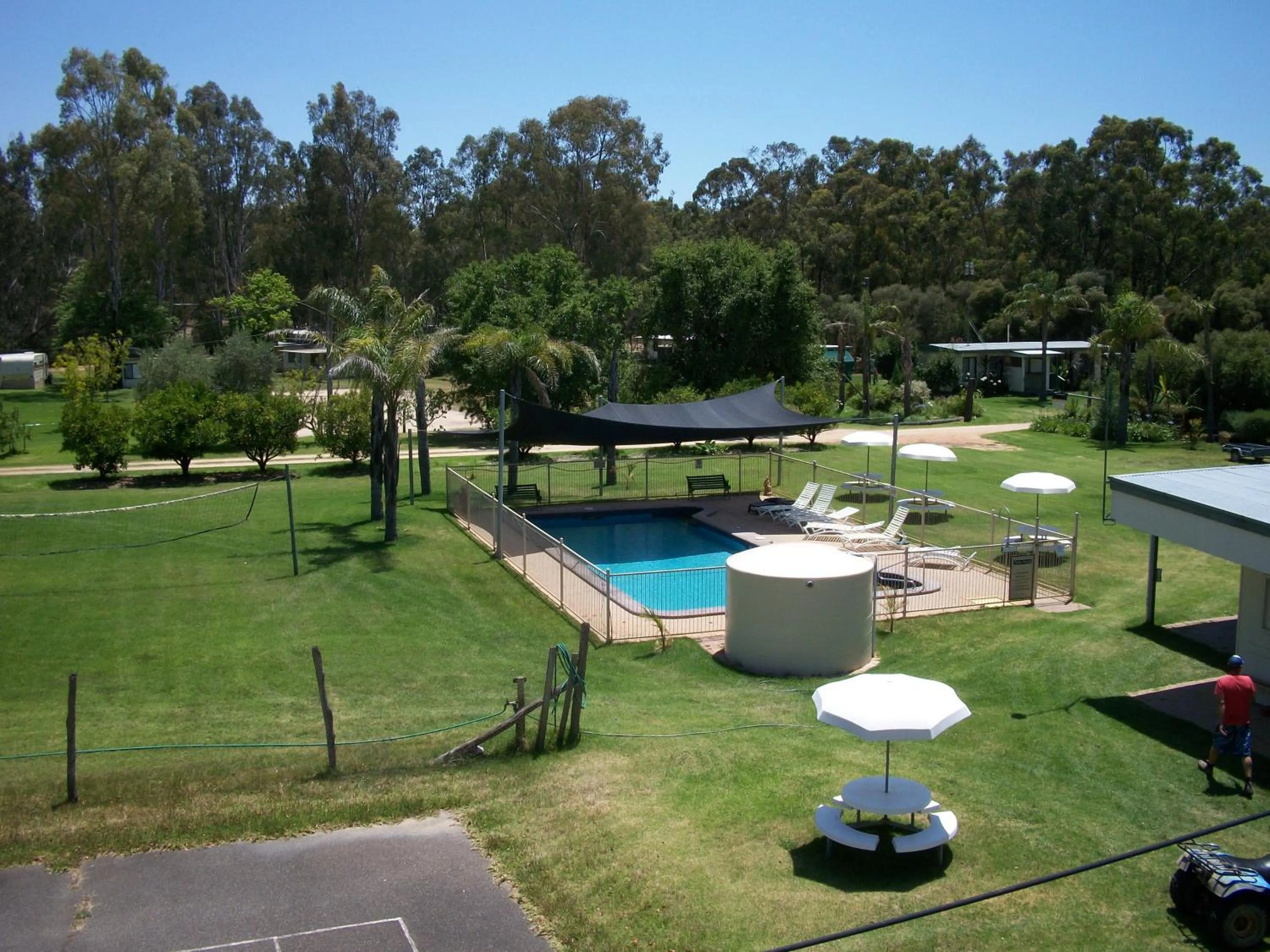Garden in River Bend Caravan Park