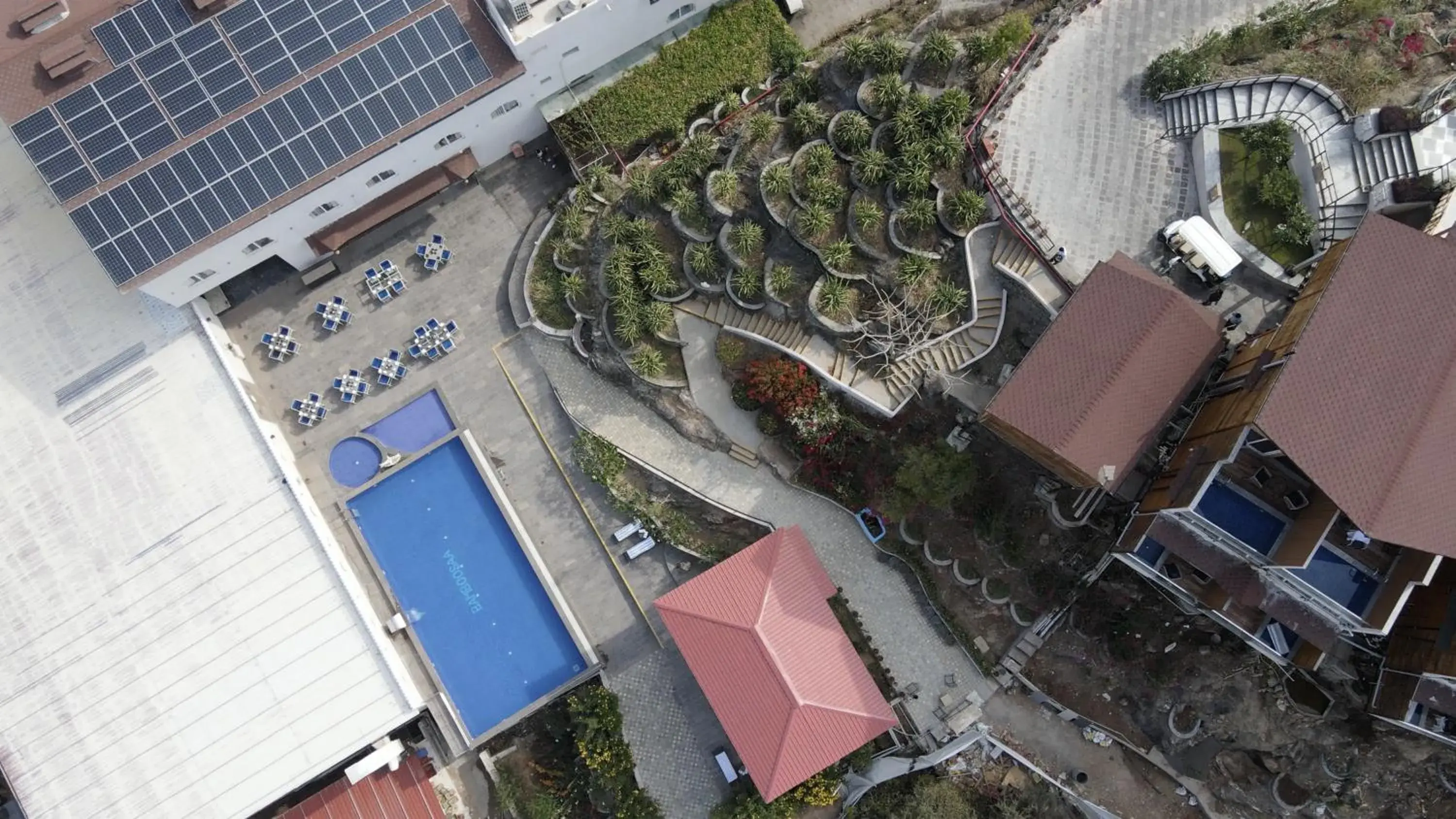Bird's eye view in Bamboo Saa Resort & Spa - Udaipur Bird's eye view in Bamboo Saa Resort & Spa - Udaipur