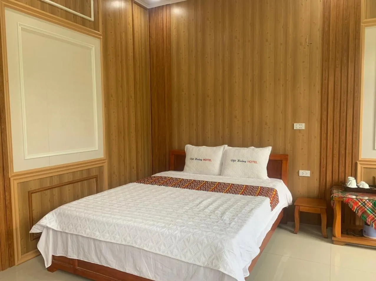 Bed in Viet Hoang Hotel Bao Lac