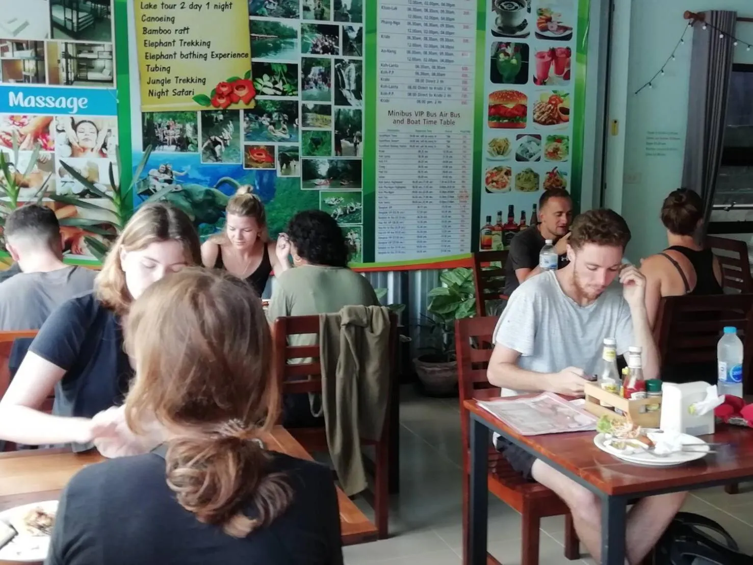 American breakfast in Khaosok Secret Hostel