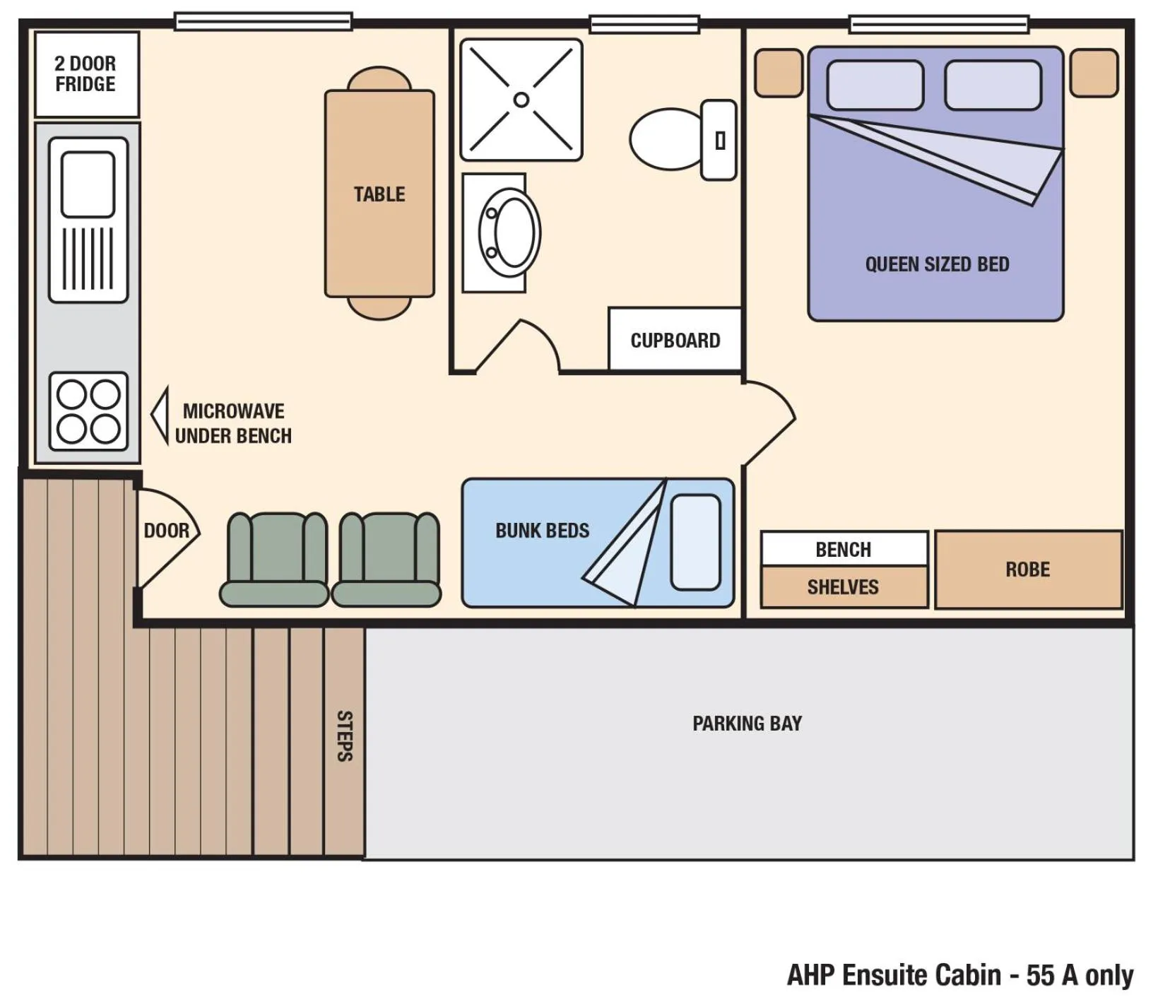 Floor plan in Albany Holiday Park