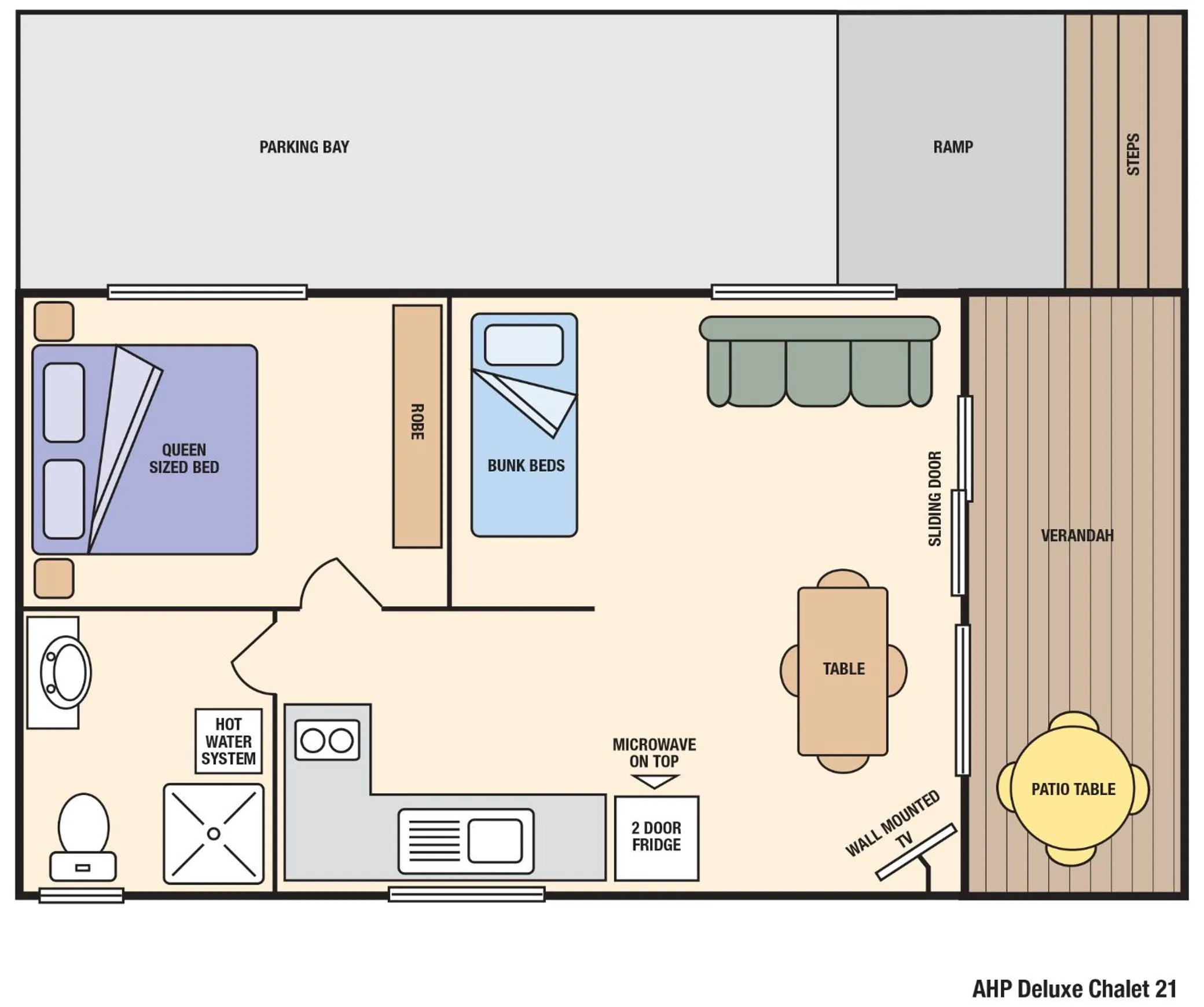Floor plan in Albany Holiday Park
