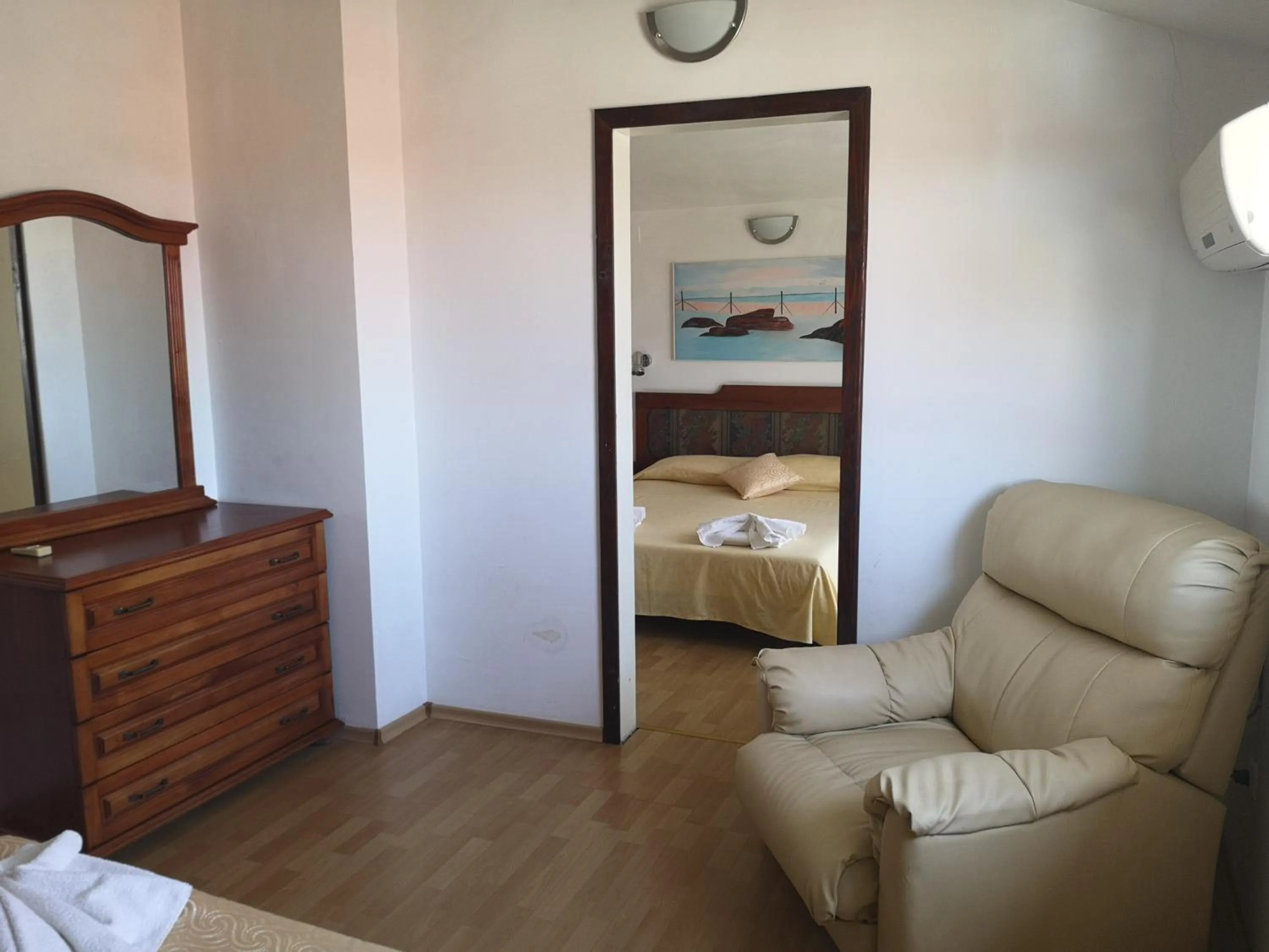 Bed in Family Hotel Verona