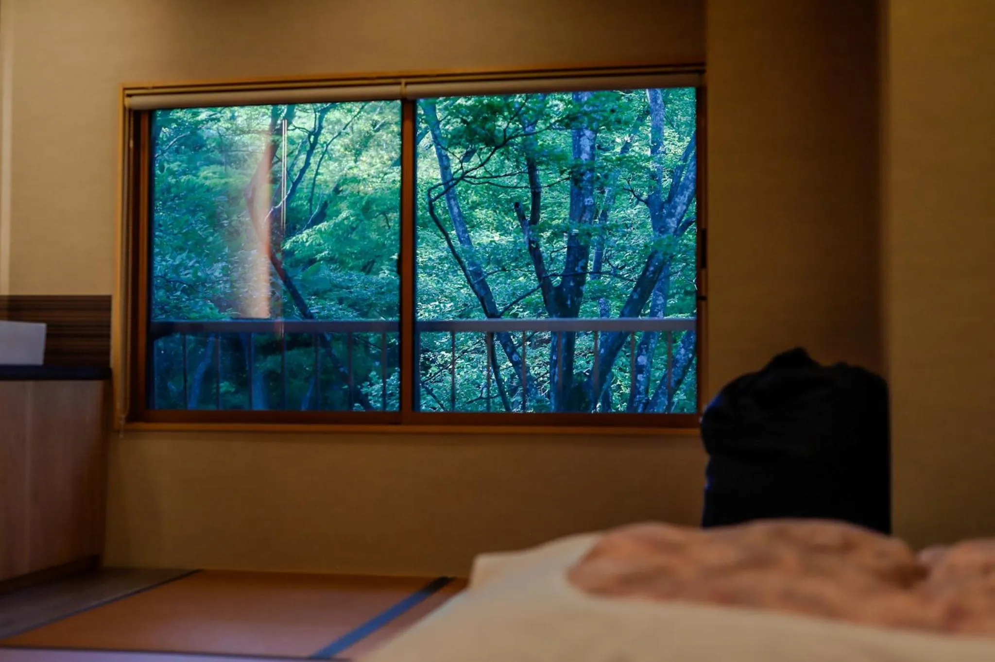 Bed in Ryokan Kiritani Hakoneso