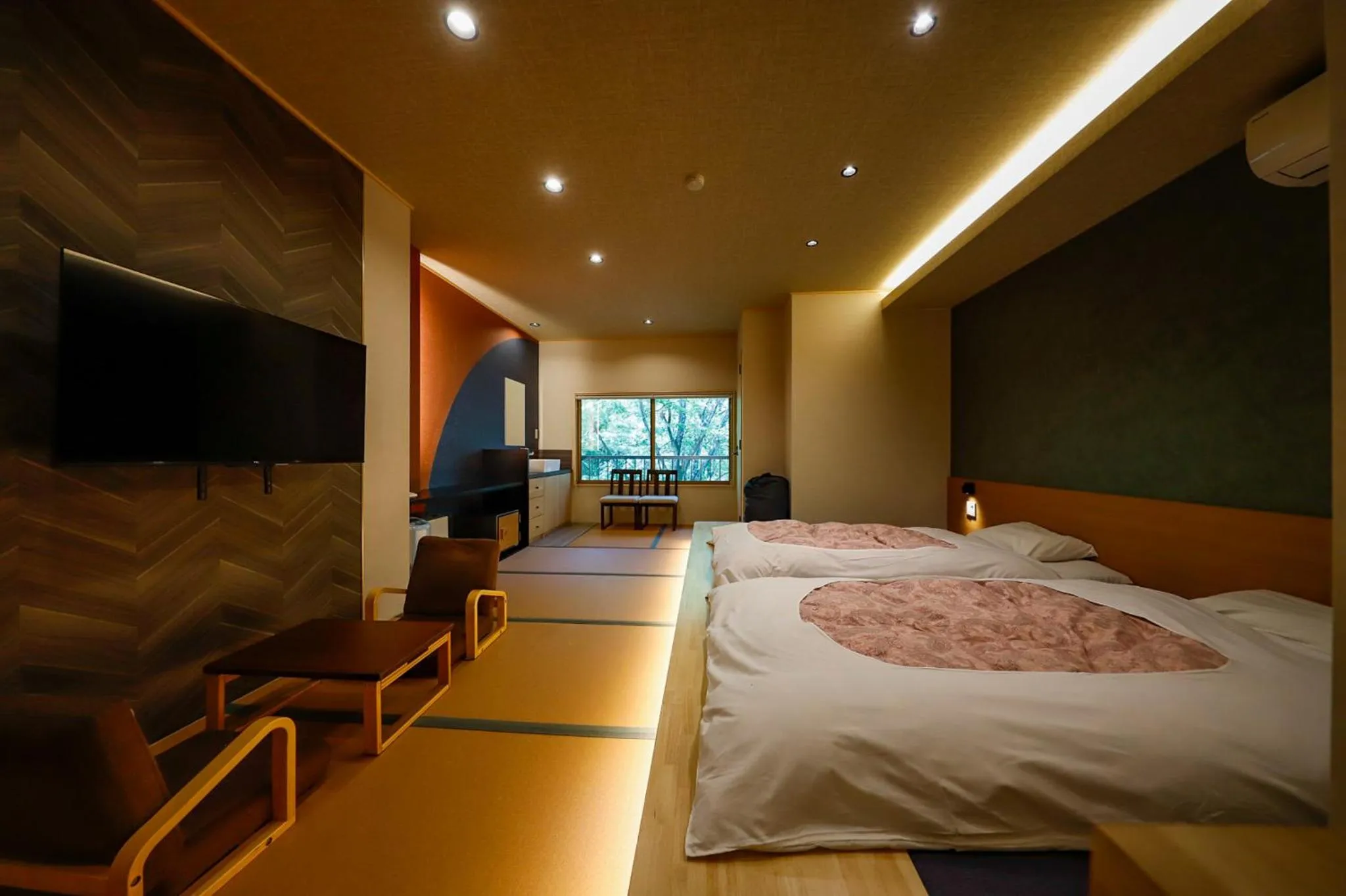 Bed in Ryokan Kiritani Hakoneso