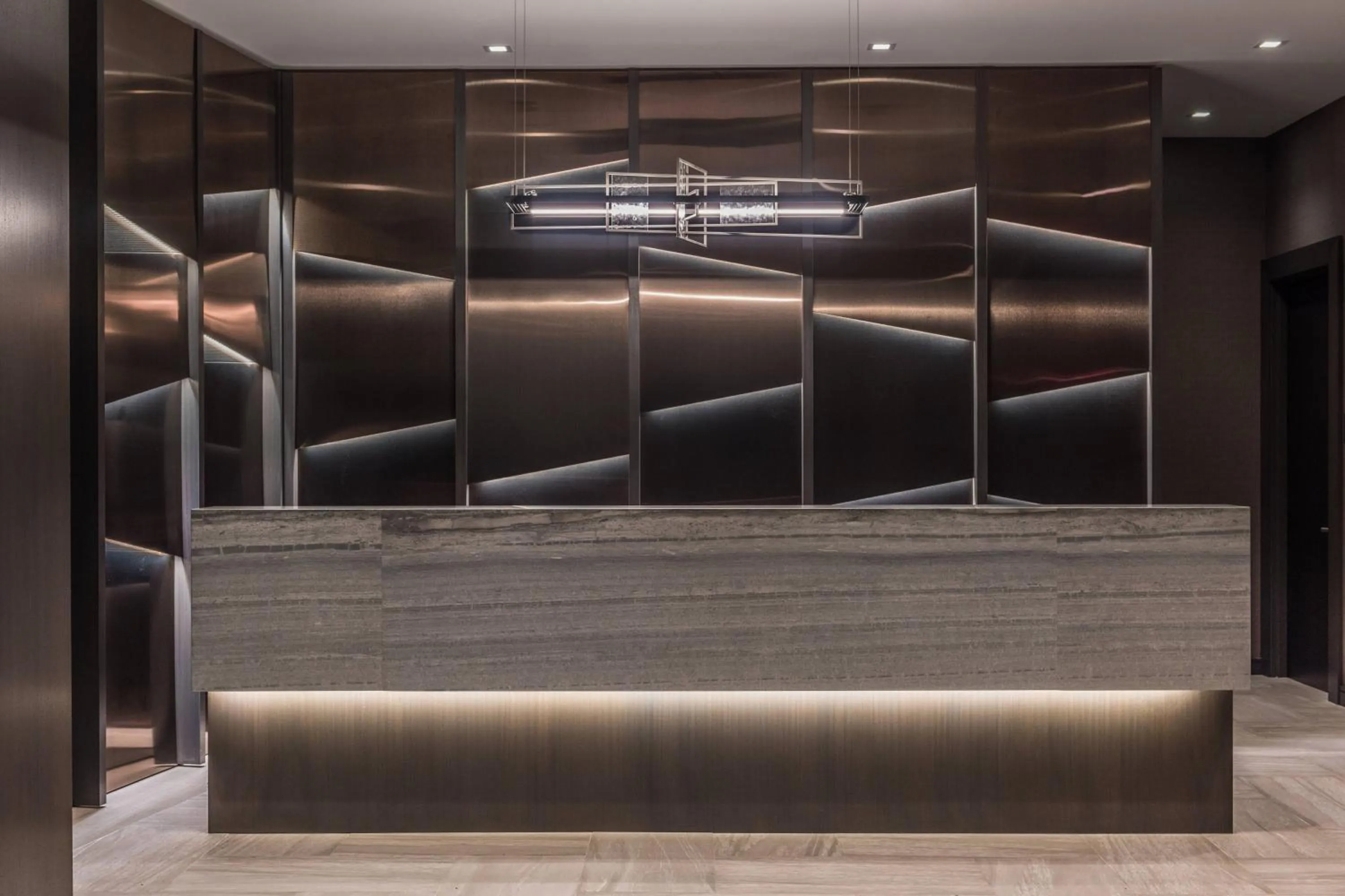 Lobby or reception in AC Hotel by Marriott Boston Cleveland Circle