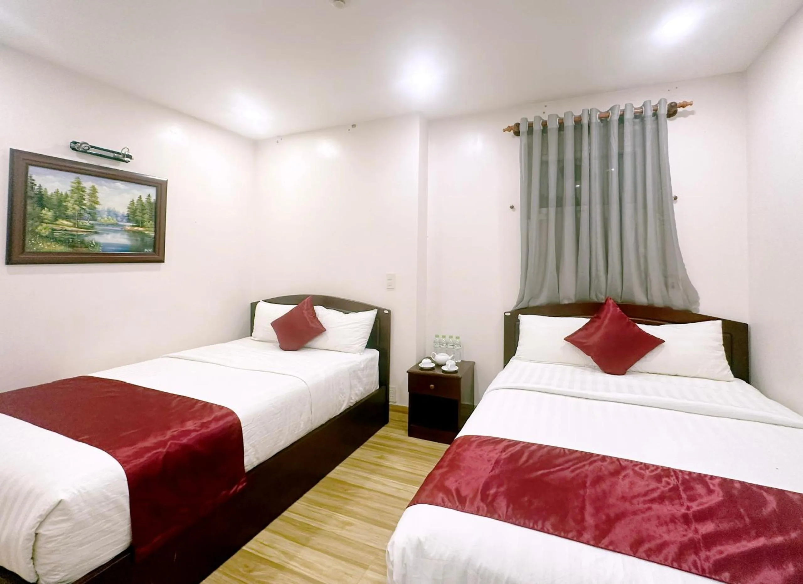 Bed in White Horse Dalat Hotel