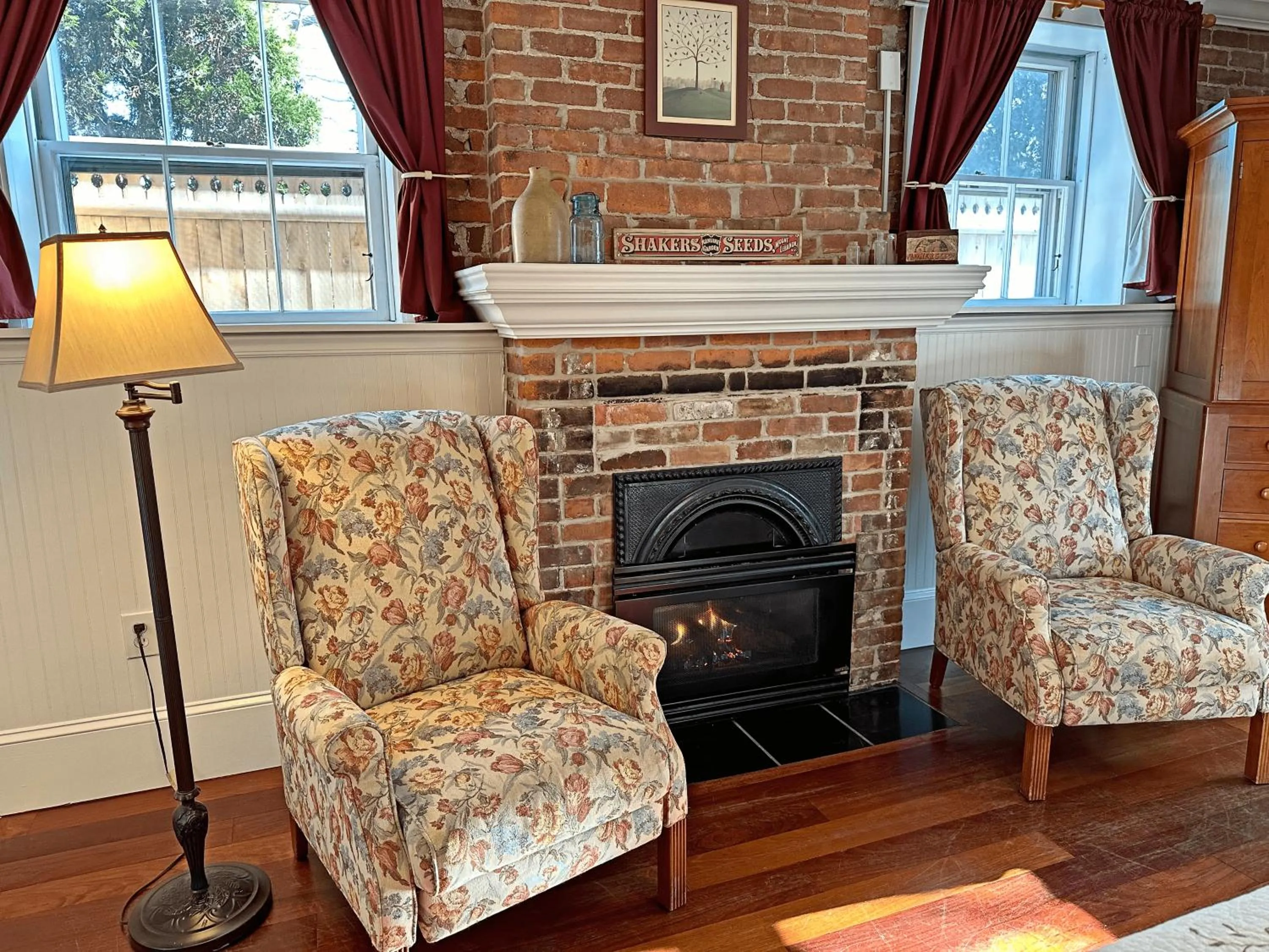 Seating area in Christopher Dodge House