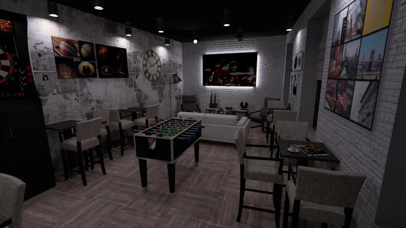 Communal lounge/ TV room in Downtown Boutique Hostel