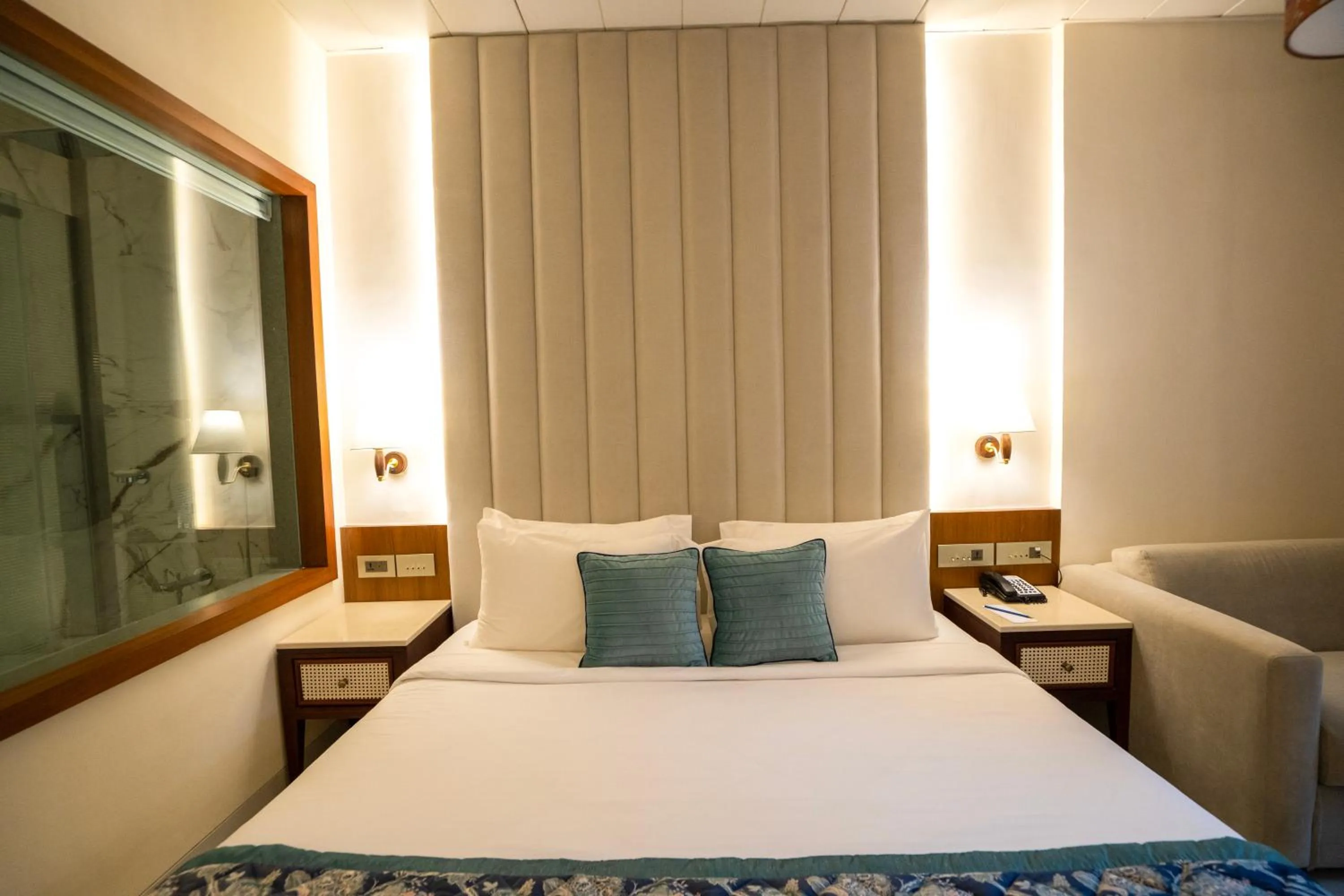 Bed in Evershine Resort & Spa