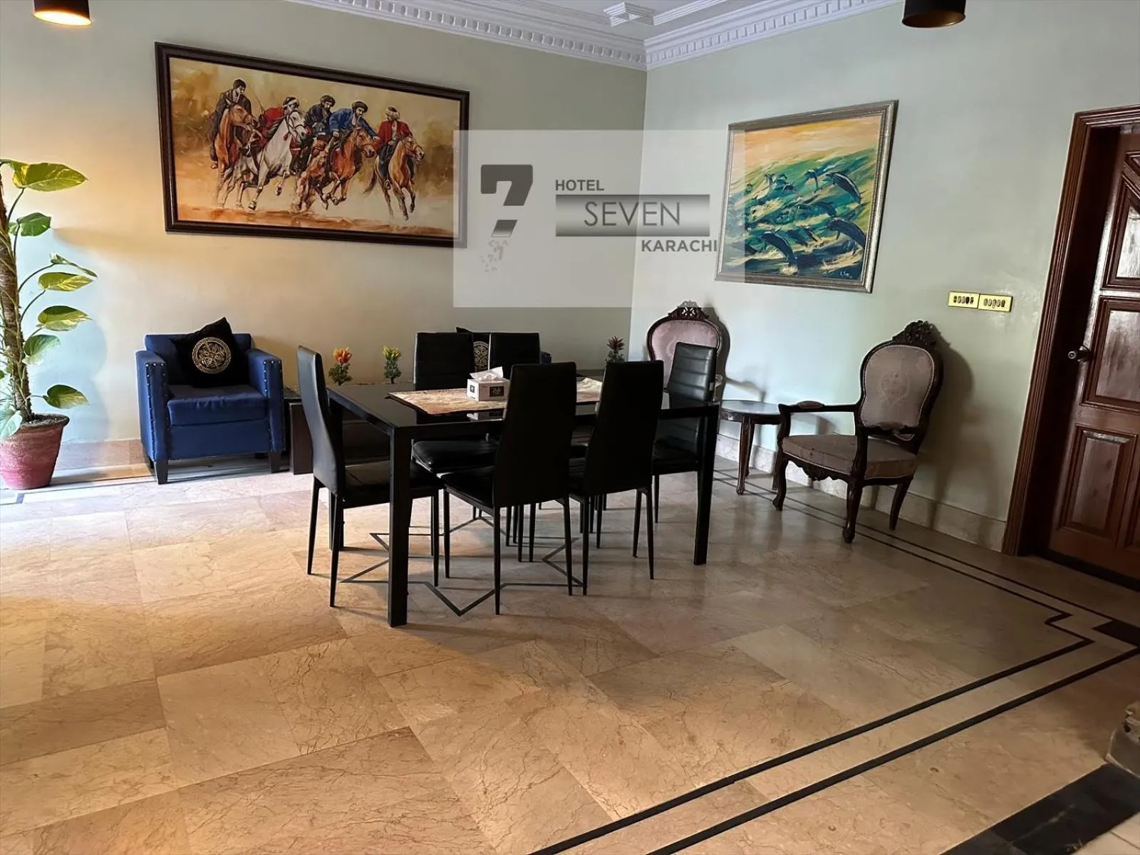 Seating area in Hotel Seven 7