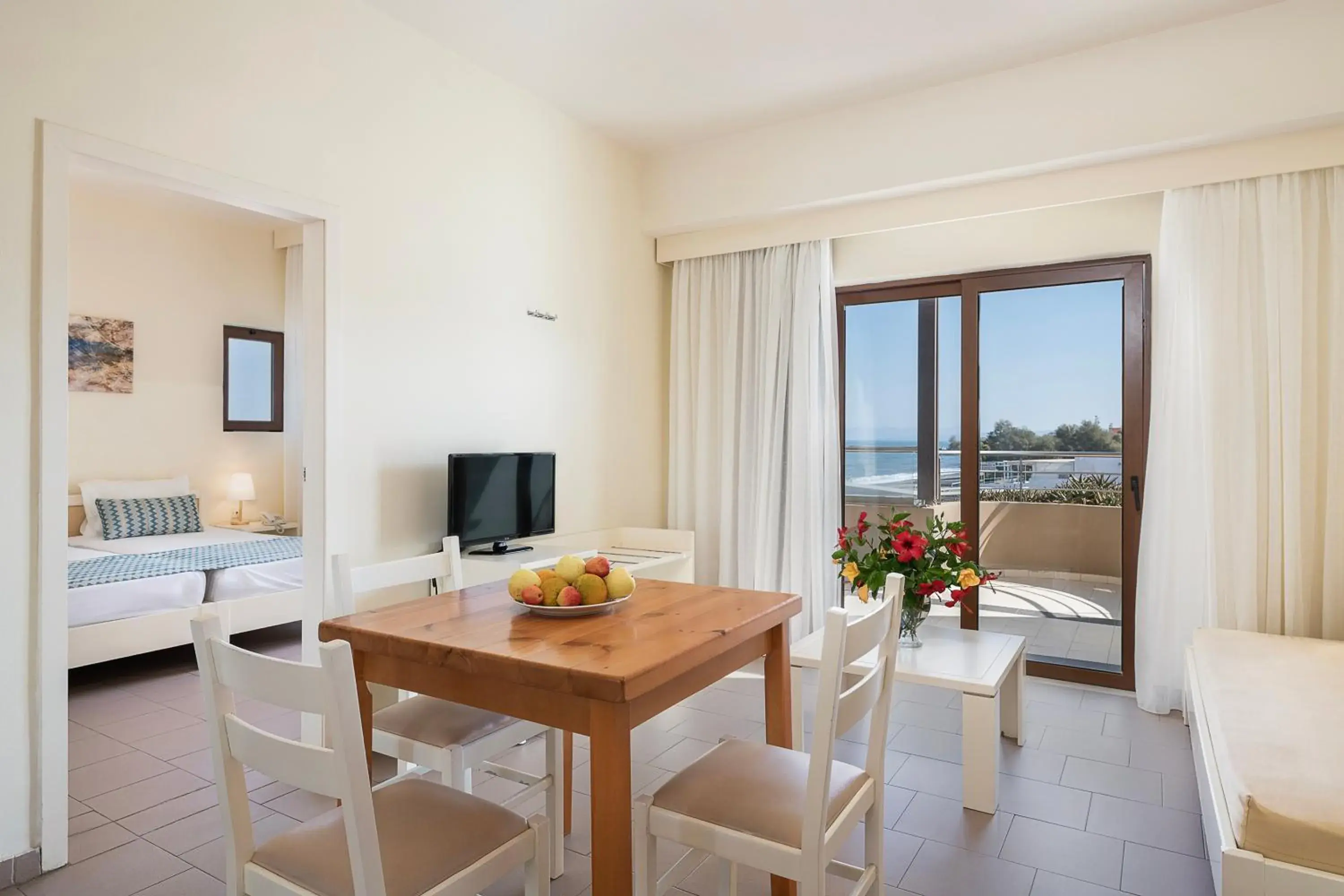 Balcony/Terrace, Bed in Indigo Mare Balcony/Terrace, Bed in Indigo Mare