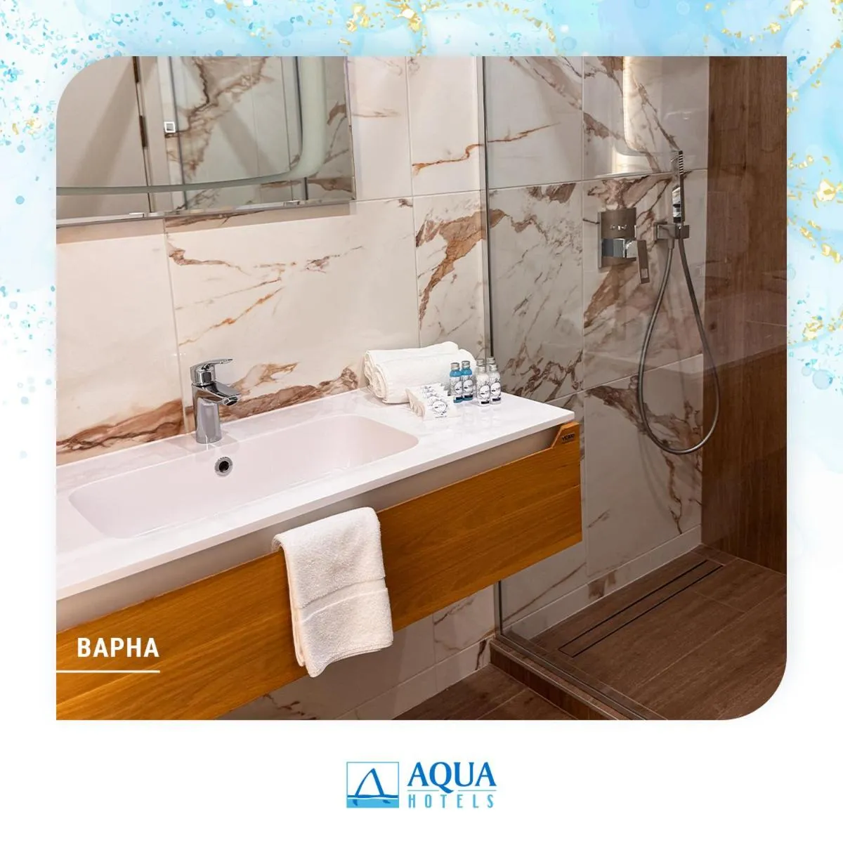 Bathroom in Aqua Hotel