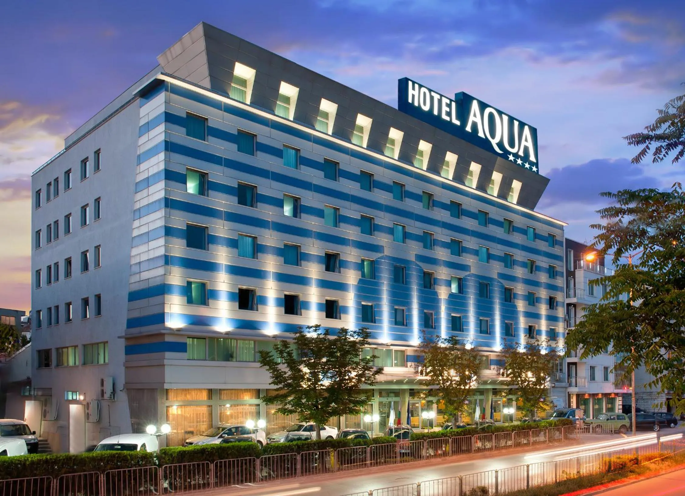 Facade/entrance in Aqua Hotel