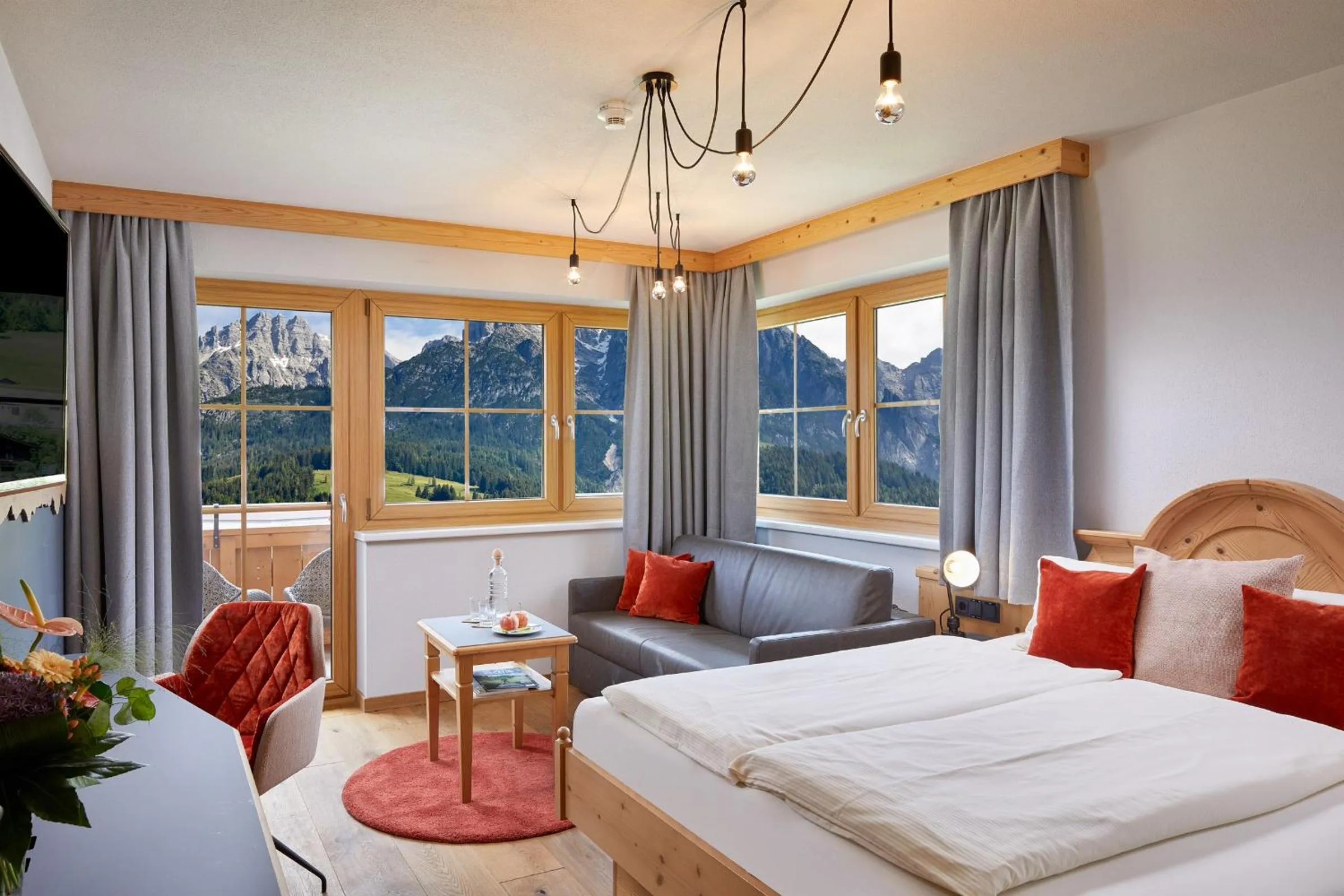 Bed in Hotel Riederalm