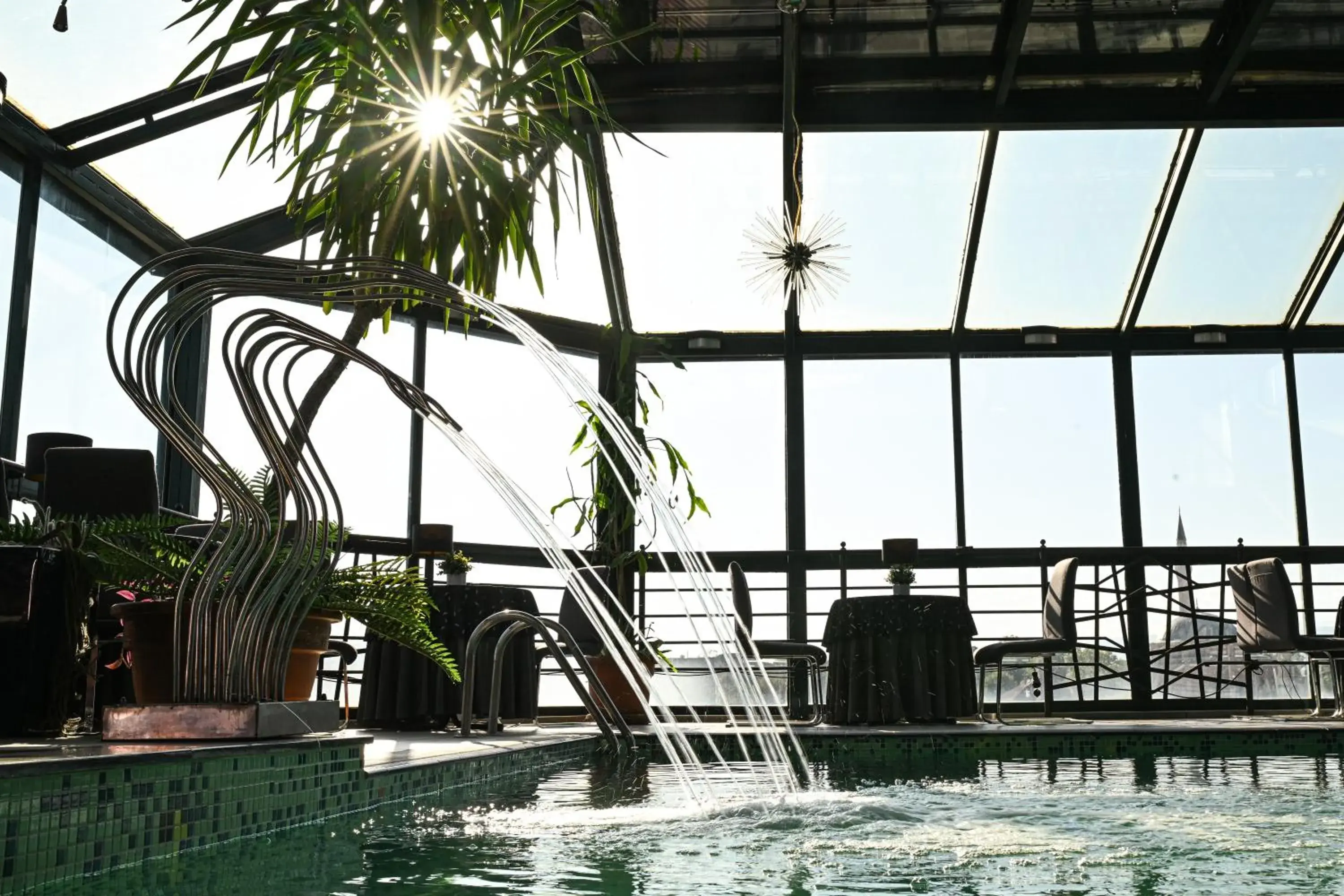 Pool view in Hotel Arka Pool view in Hotel Arka