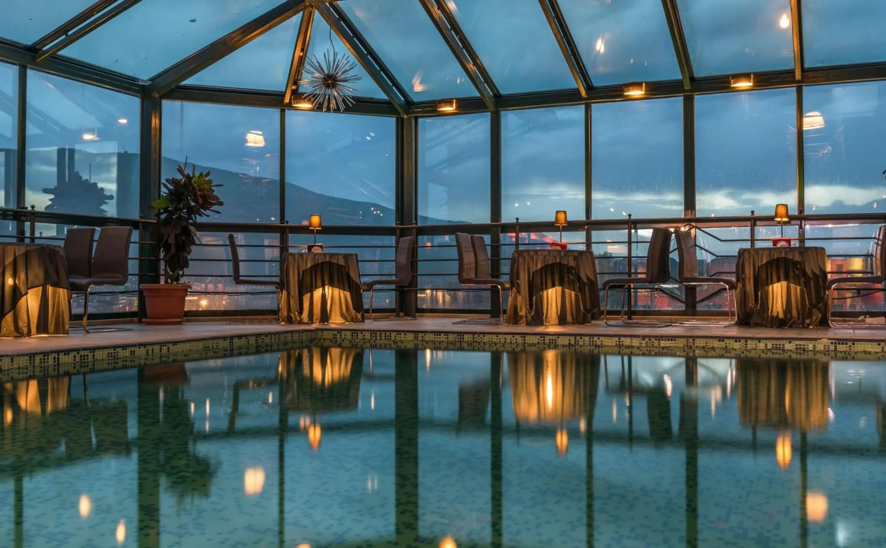 Pool view in Hotel Arka Pool view in Hotel Arka