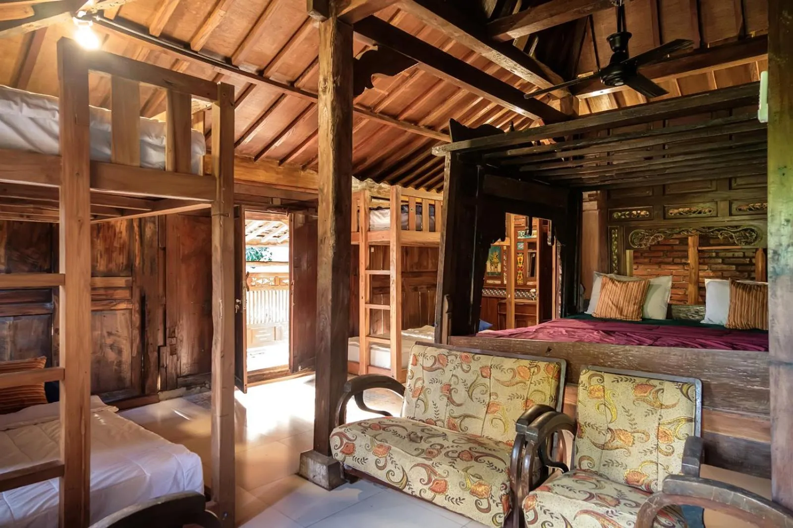 Seating area, Bed in TwoSpaces Living at Bunga Desa, Jimbaran