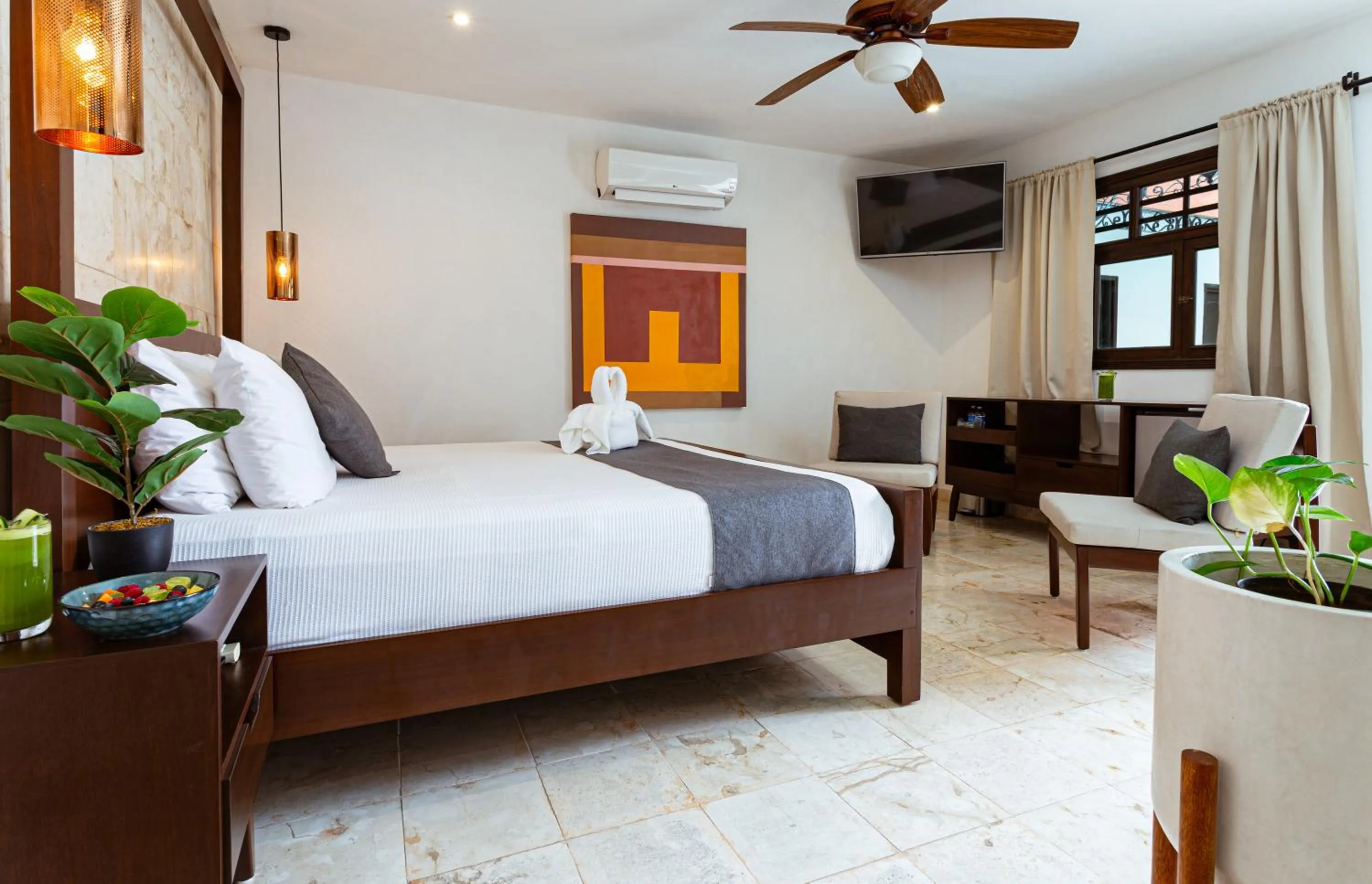 Bed in La Aurora Hotel Colonial