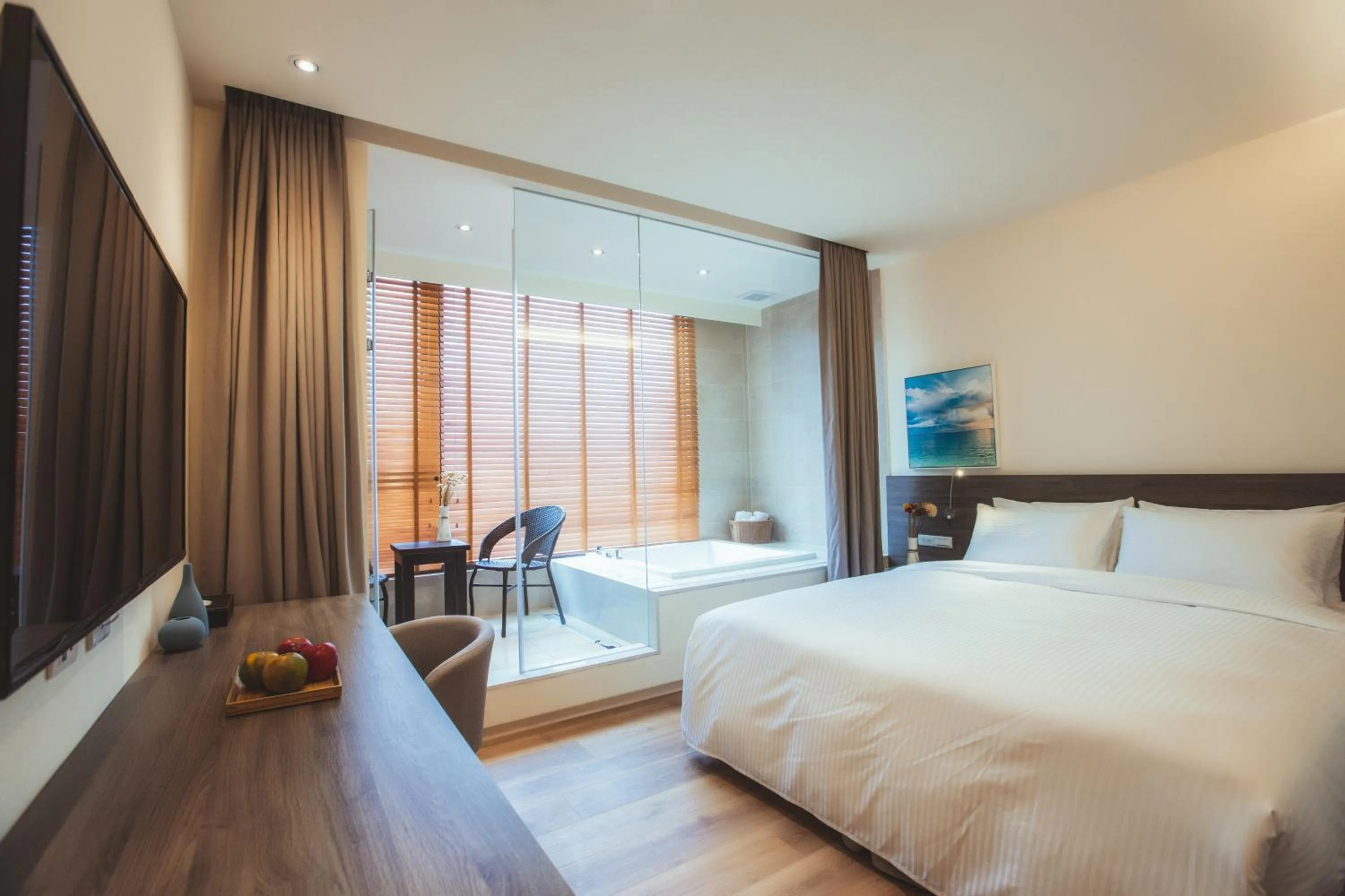 Bed in FangLiao Hotel