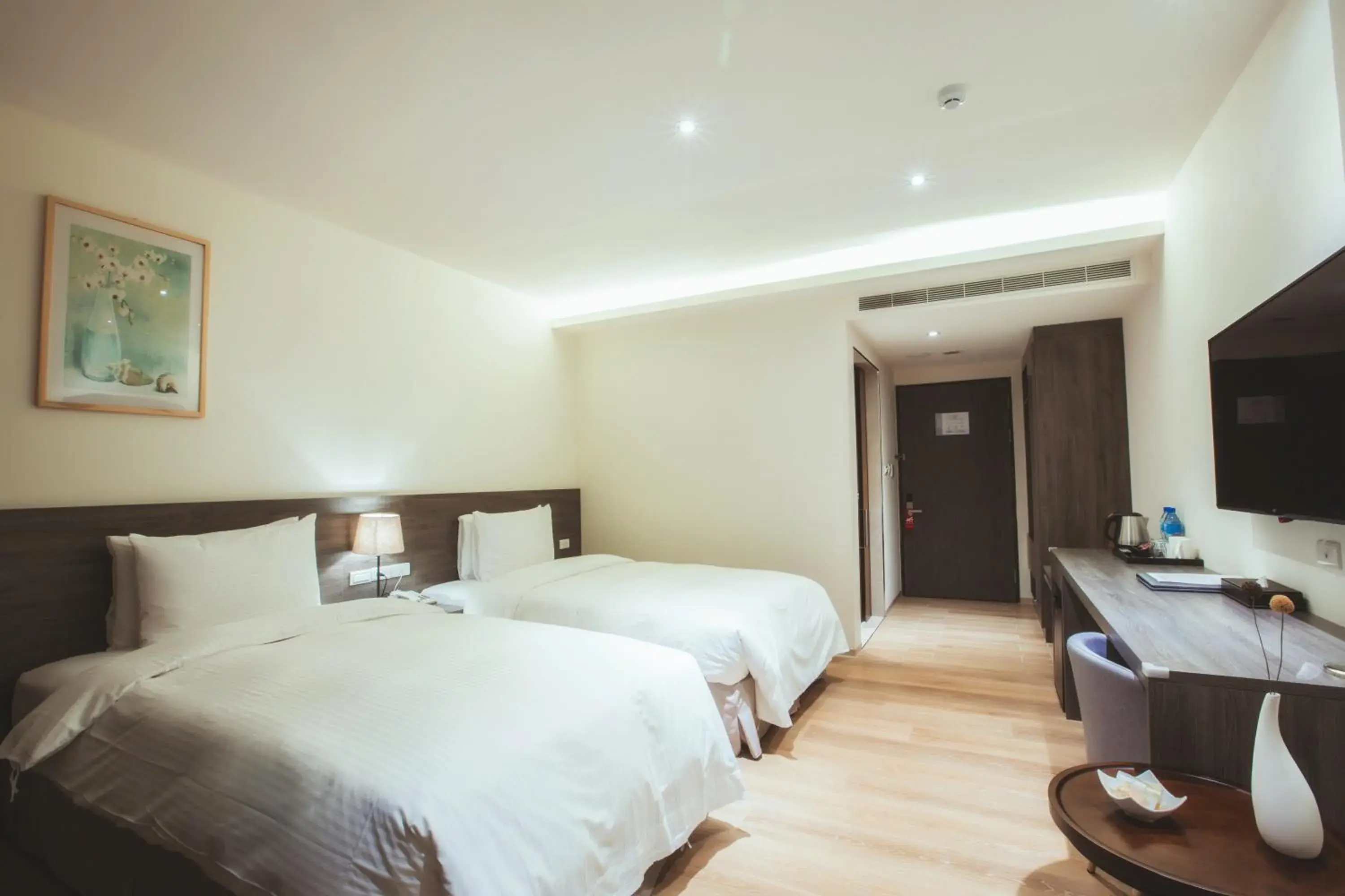 Bed in FangLiao Hotel Bed in FangLiao Hotel