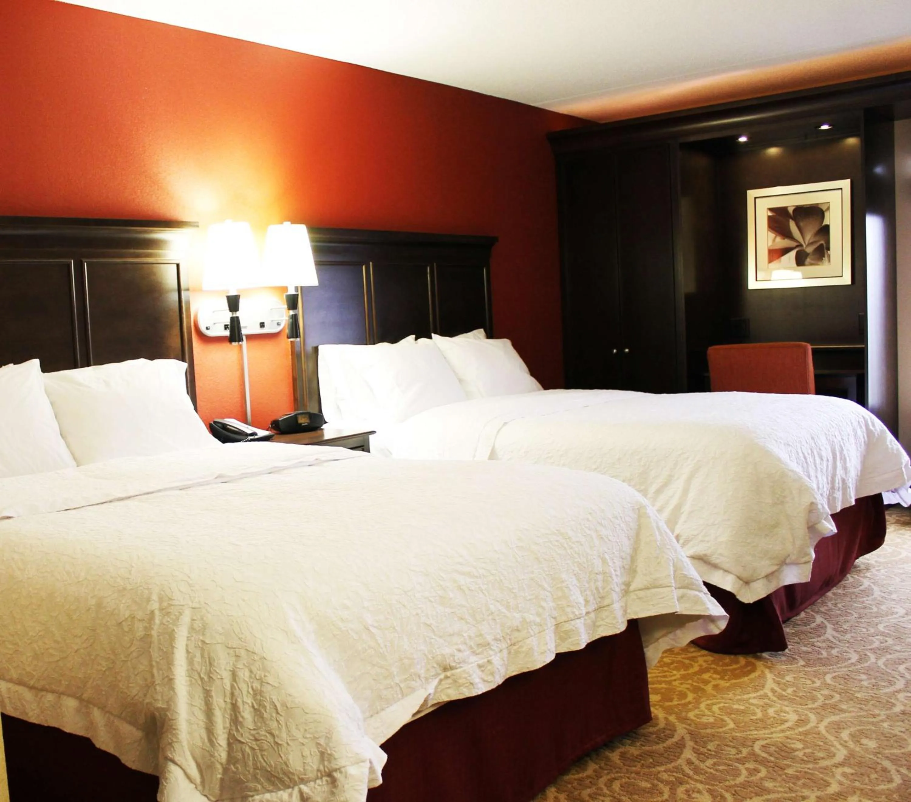 Bed in Hampton Inn Gettysburg