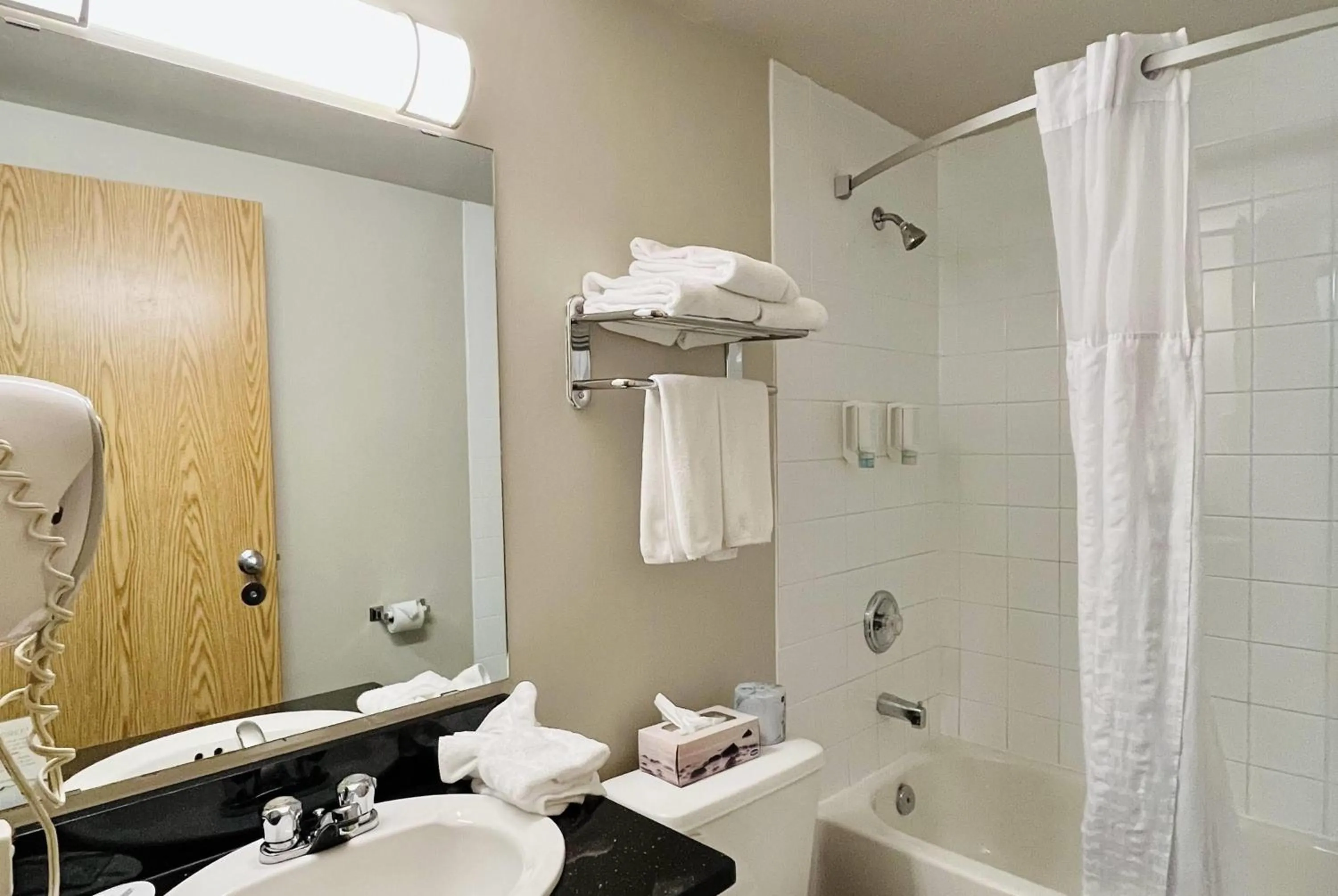 Bathroom in Super 8 by Wyndham Grande Prairie