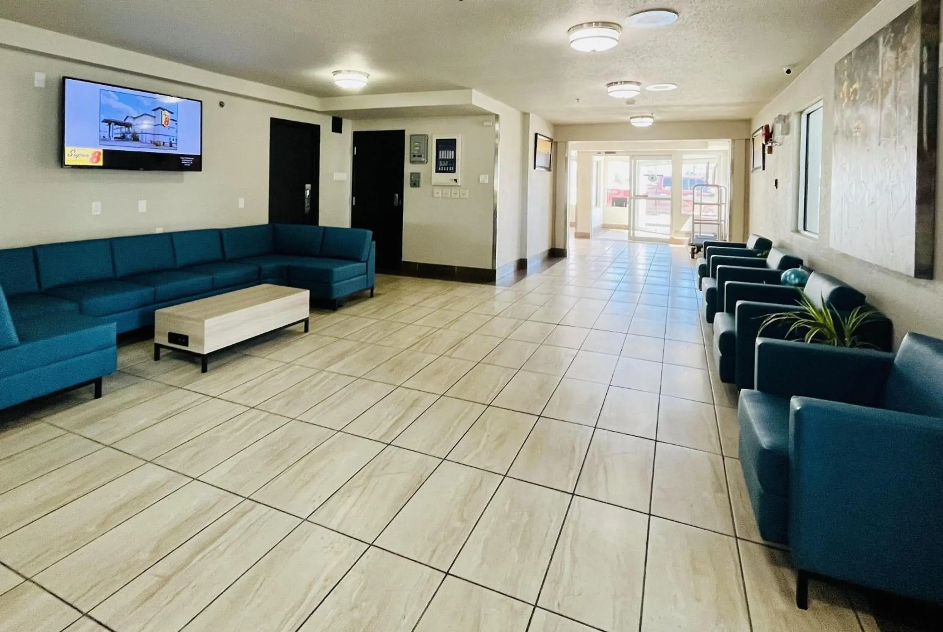 Lobby or reception in Super 8 by Wyndham Grande Prairie Lobby or reception in Super 8 by Wyndham Grande Prairie