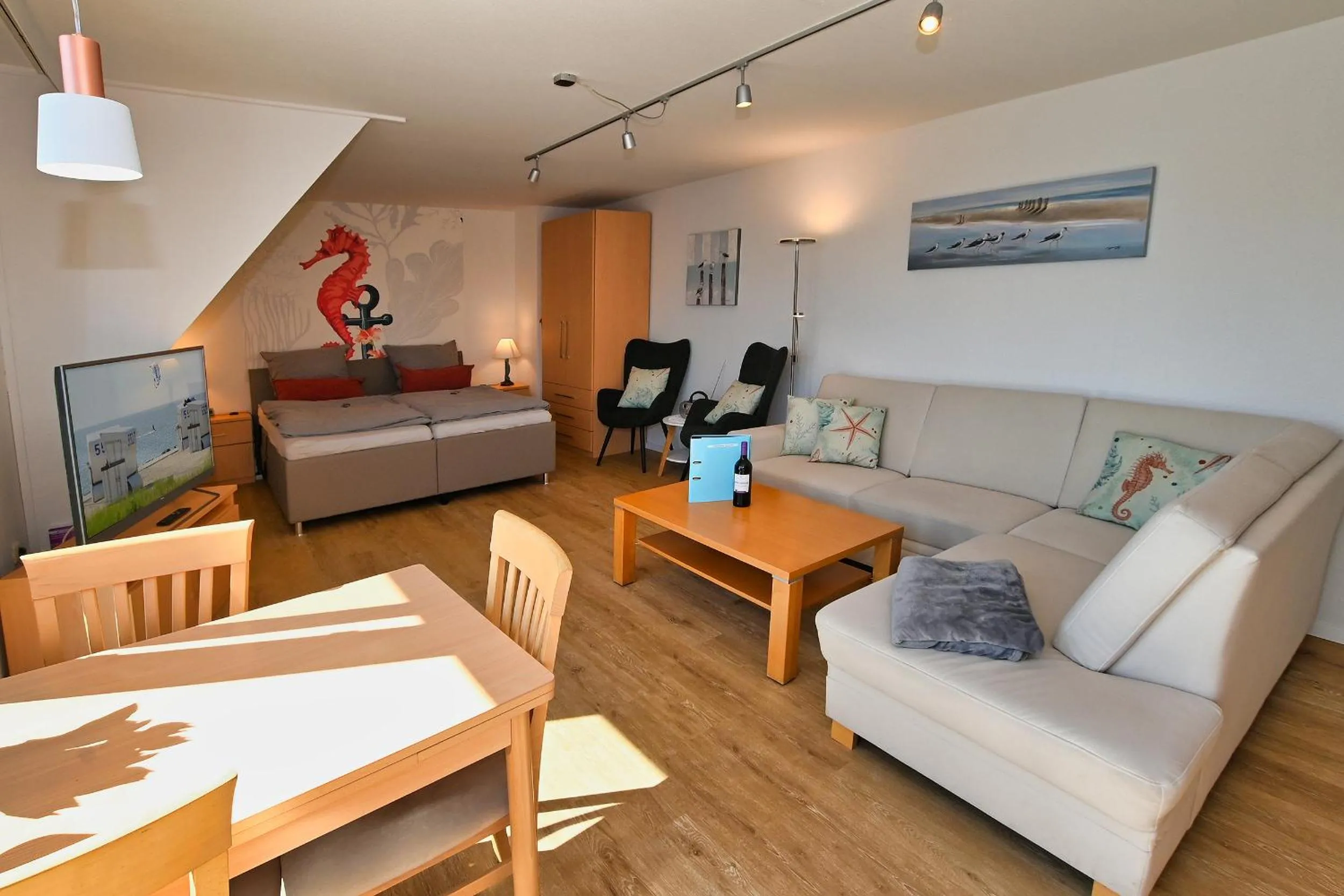 Living room in Ferienwohnung NORDIA Allee und See