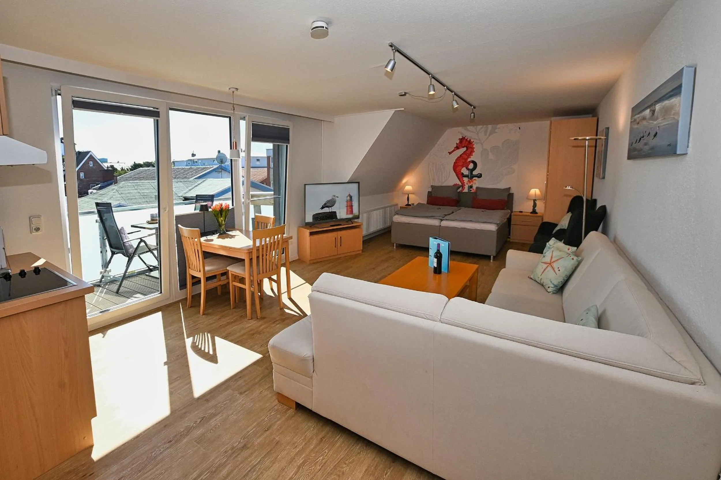 Living room in Ferienwohnung NORDIA Allee und See