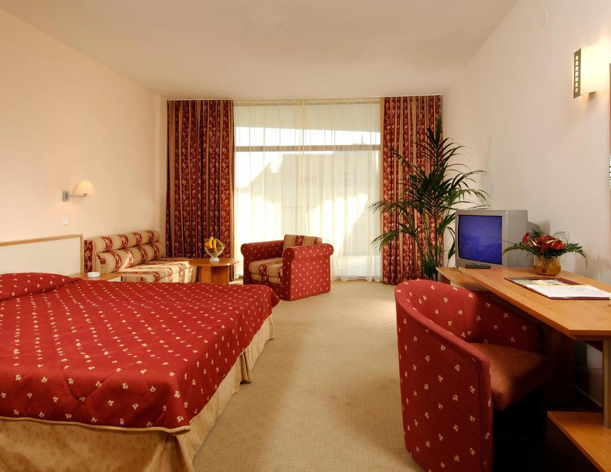 Bed in Helios Spa Hotel- All Inclusive , Newly Refurbished Rooms with Private AC, Pools and Water Fun for Kids