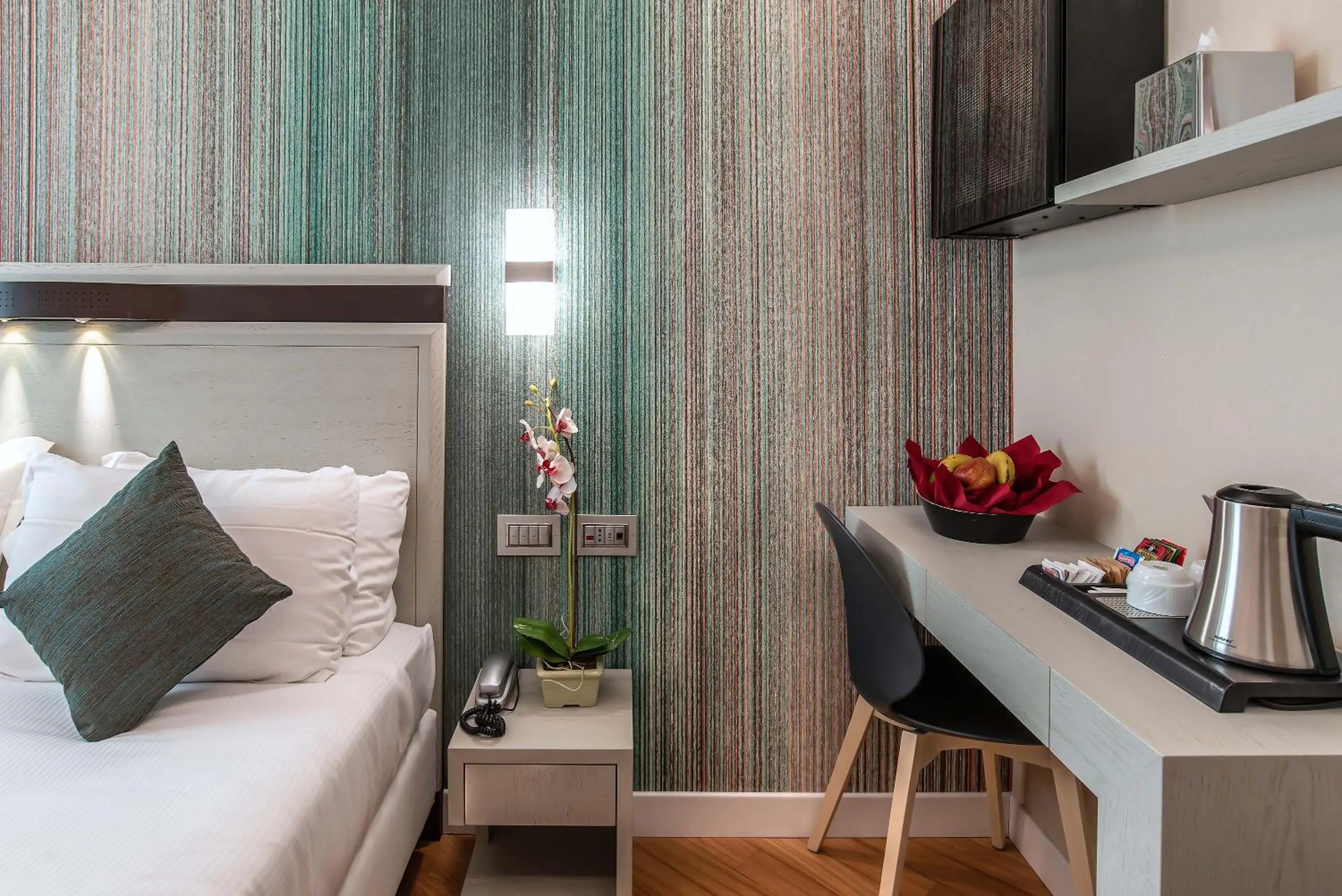 Decorative detail, Bed in Hotel Memphis