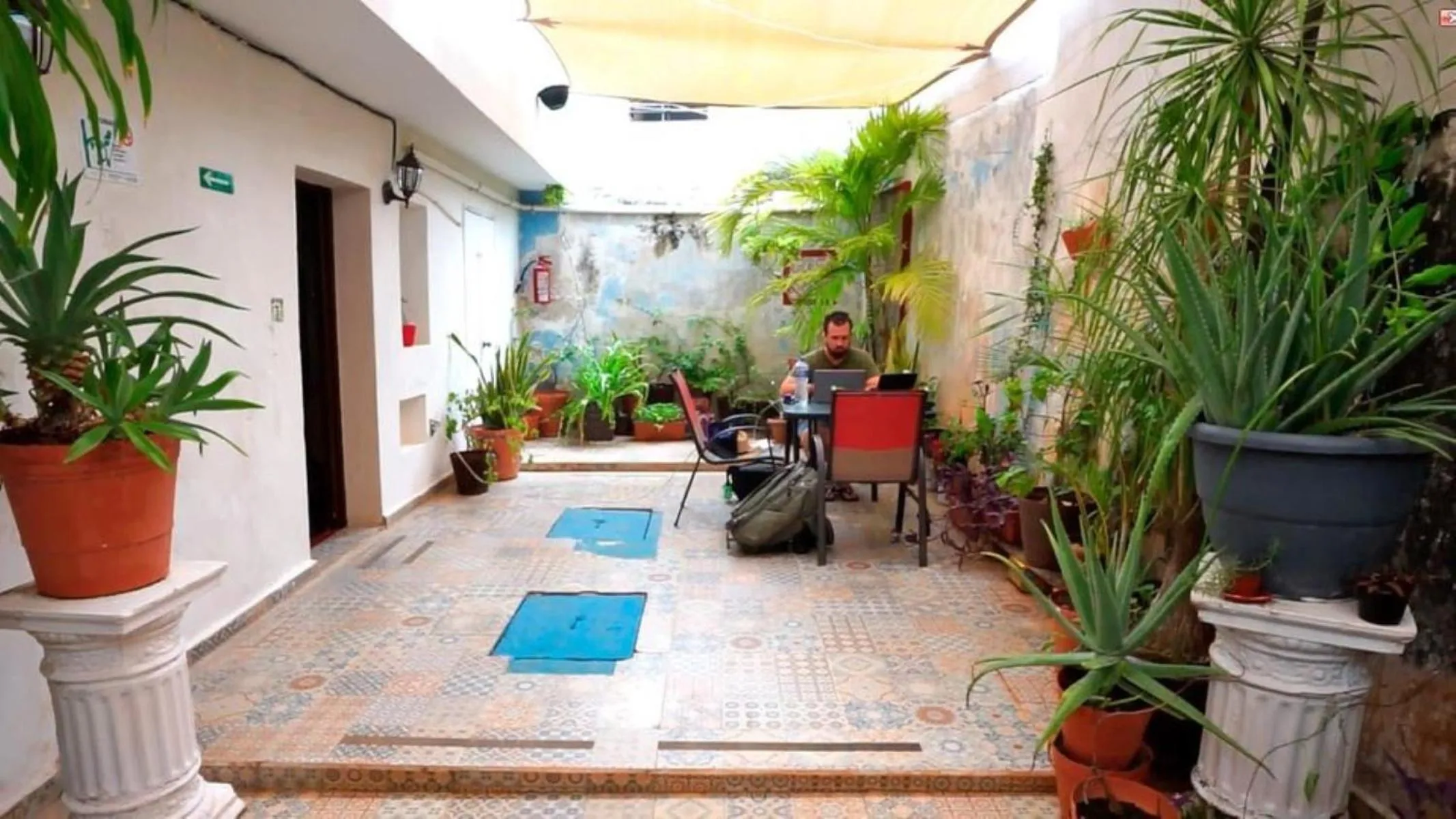 Patio in Balamku Hotel Petit