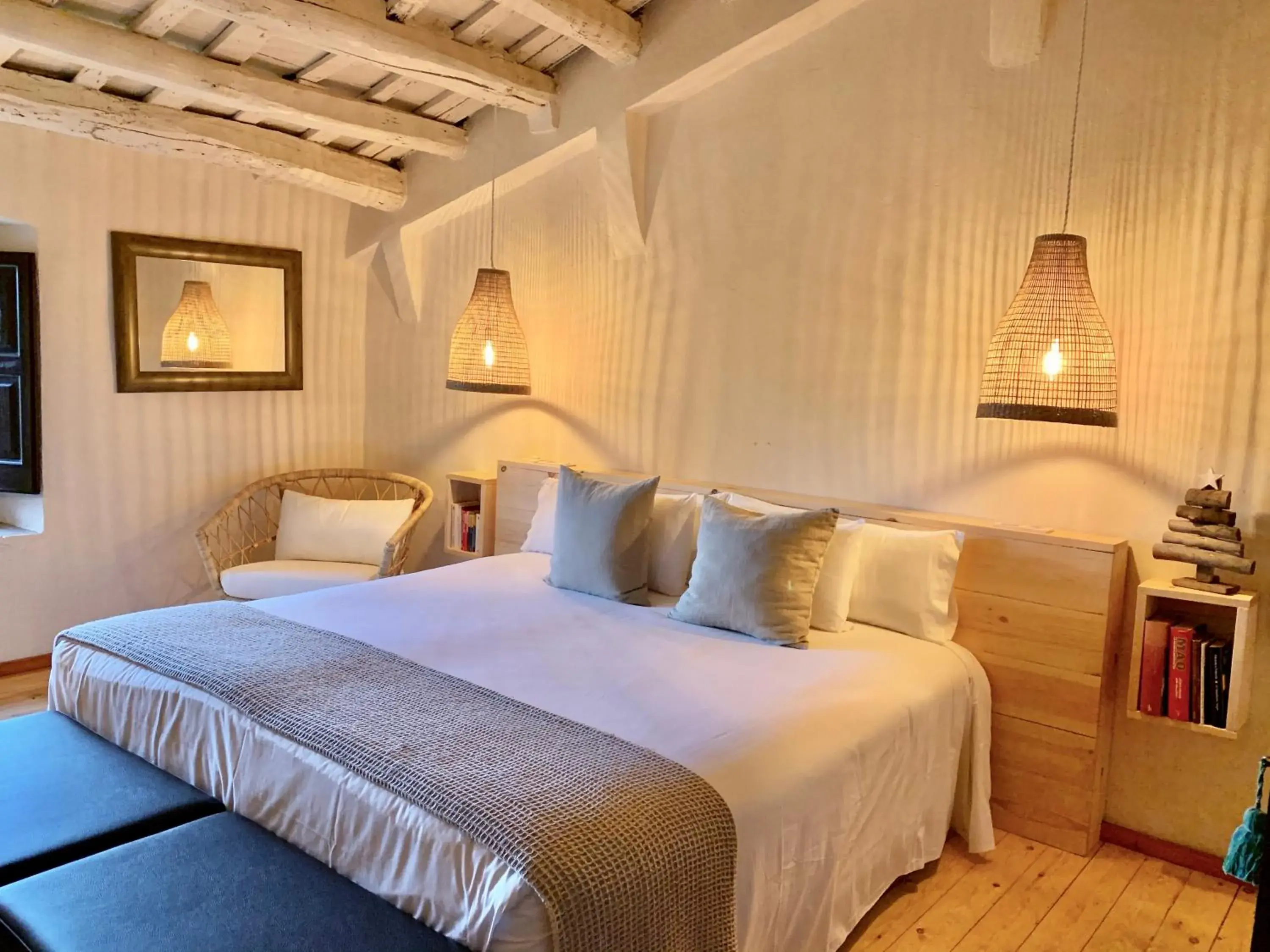 Bed in Hotel Masia La Palma Bed in Hotel Masia La Palma