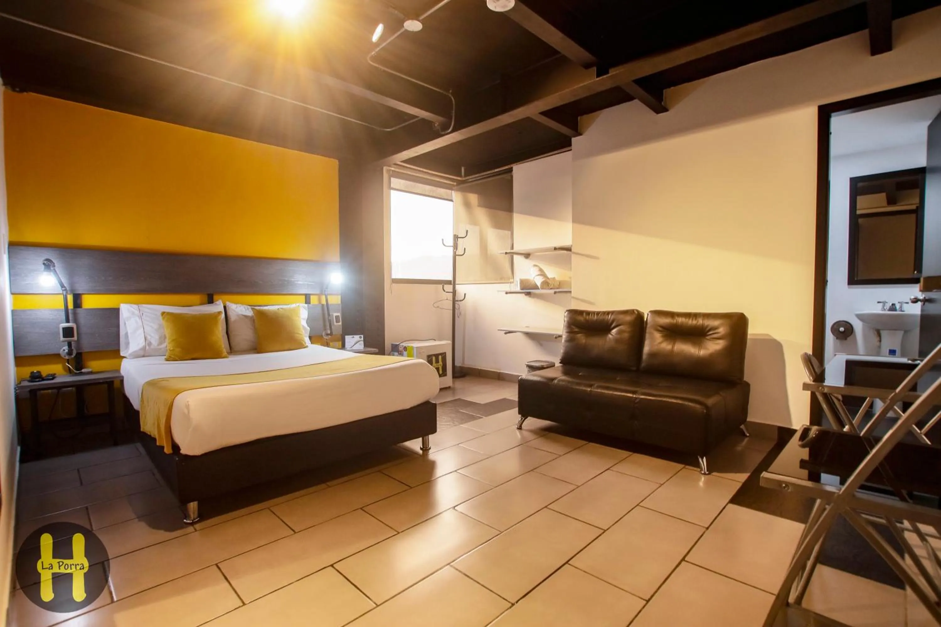 Photo of the whole room, Bed in HOTEl LA PORRA