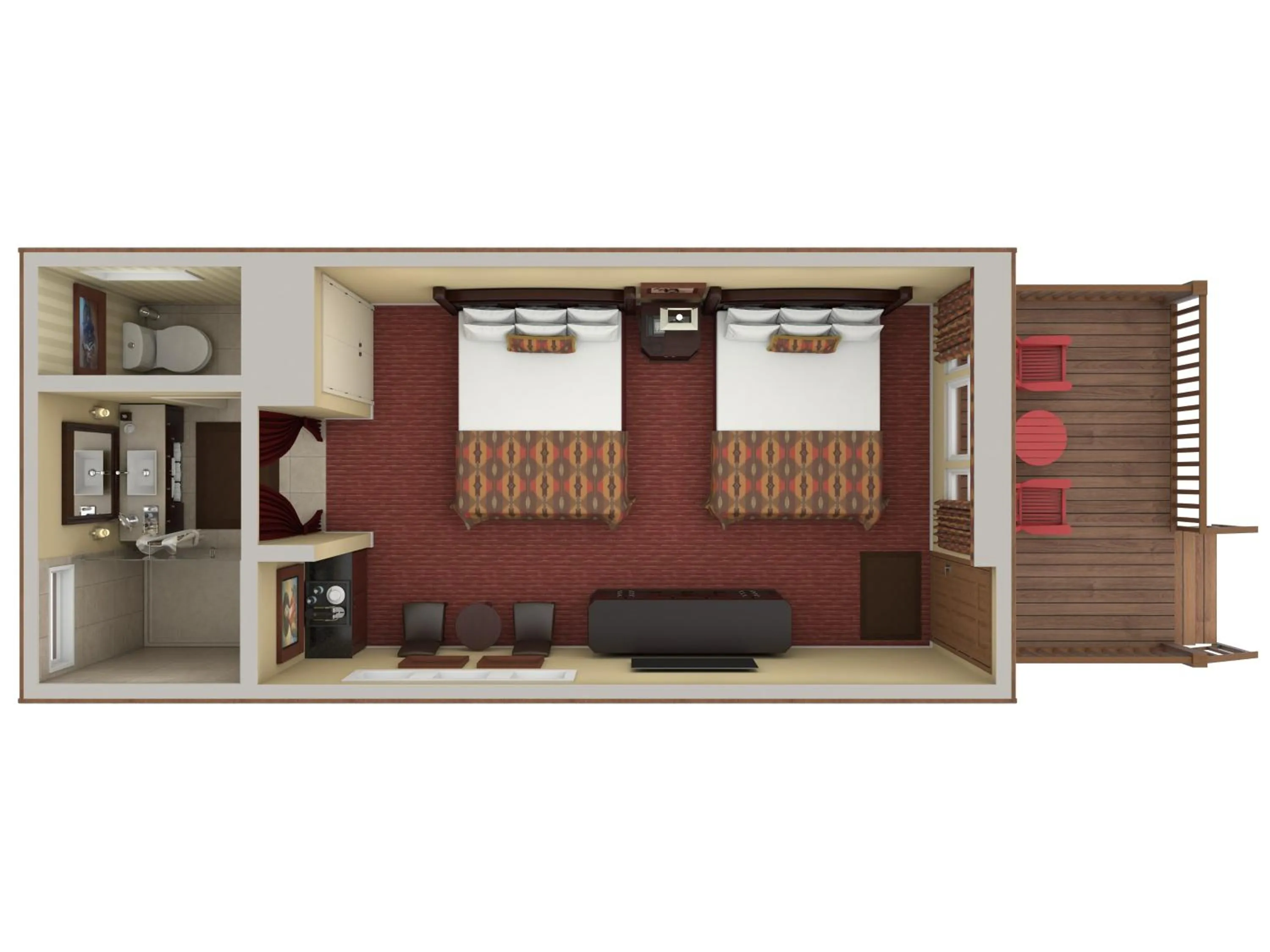 Photo of the whole room in Rustic Inn Creekside