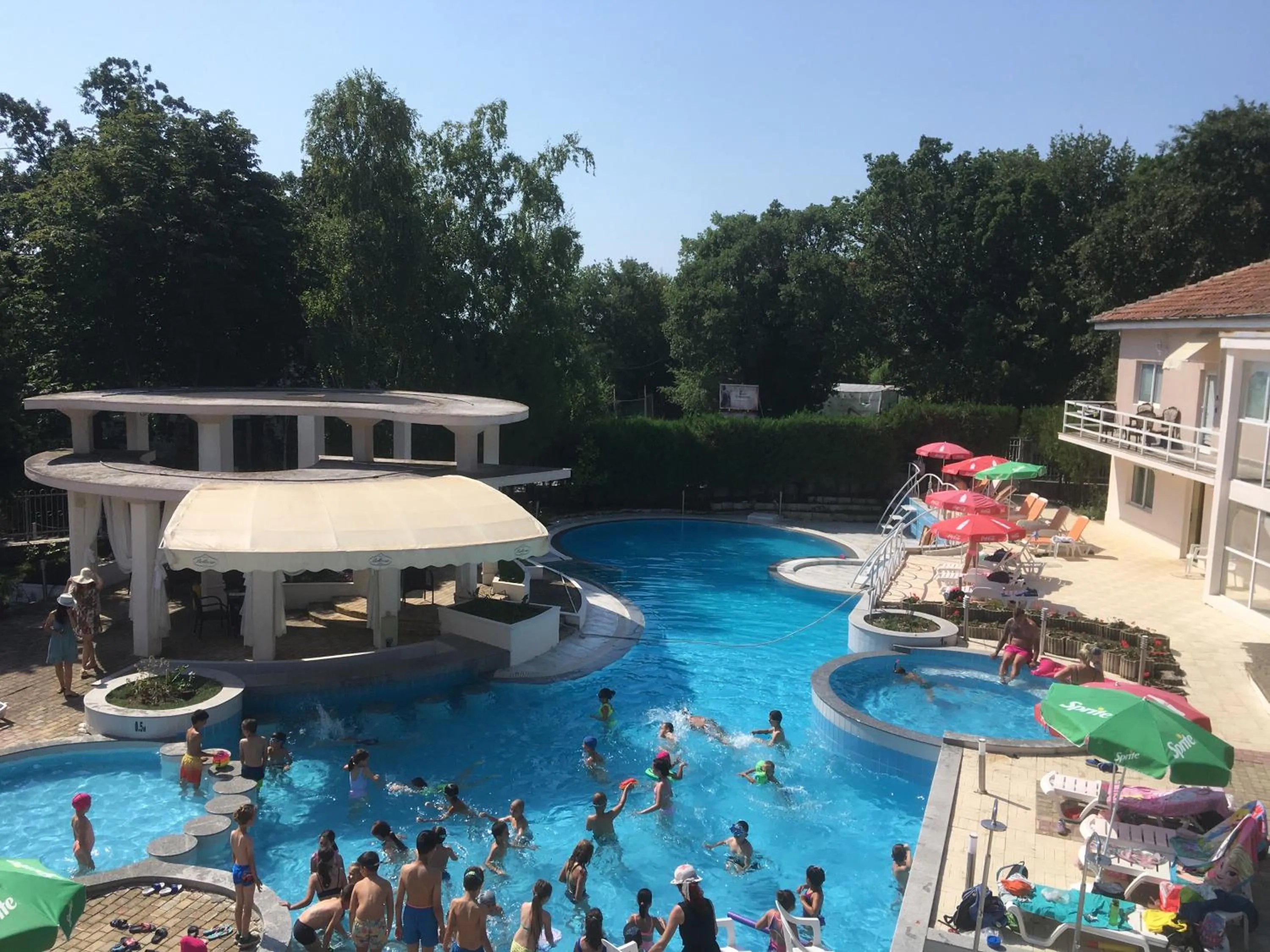 Pool view in Park hotel Bellevue