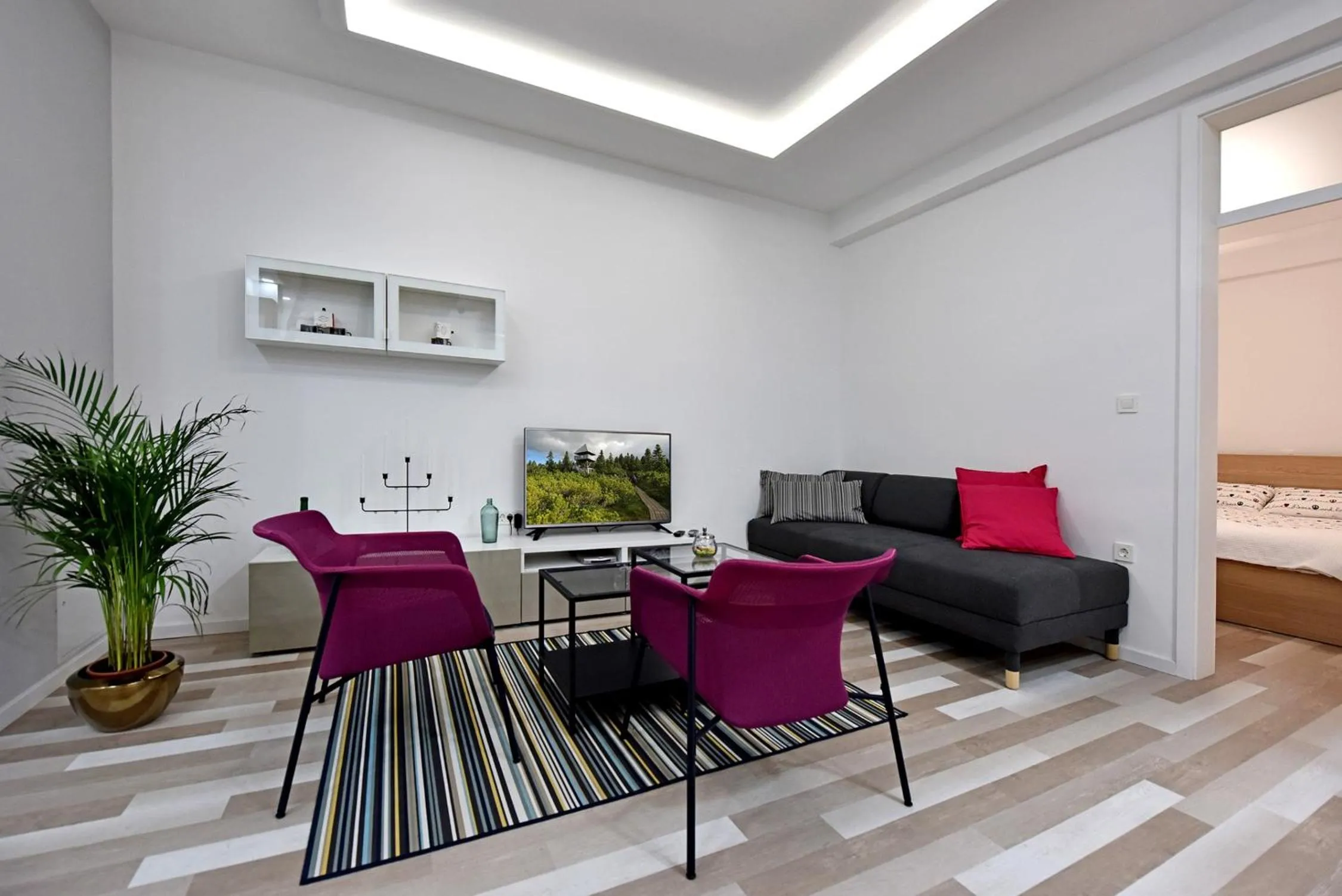 TV and multimedia, Bed in Apartment Tivoli Park