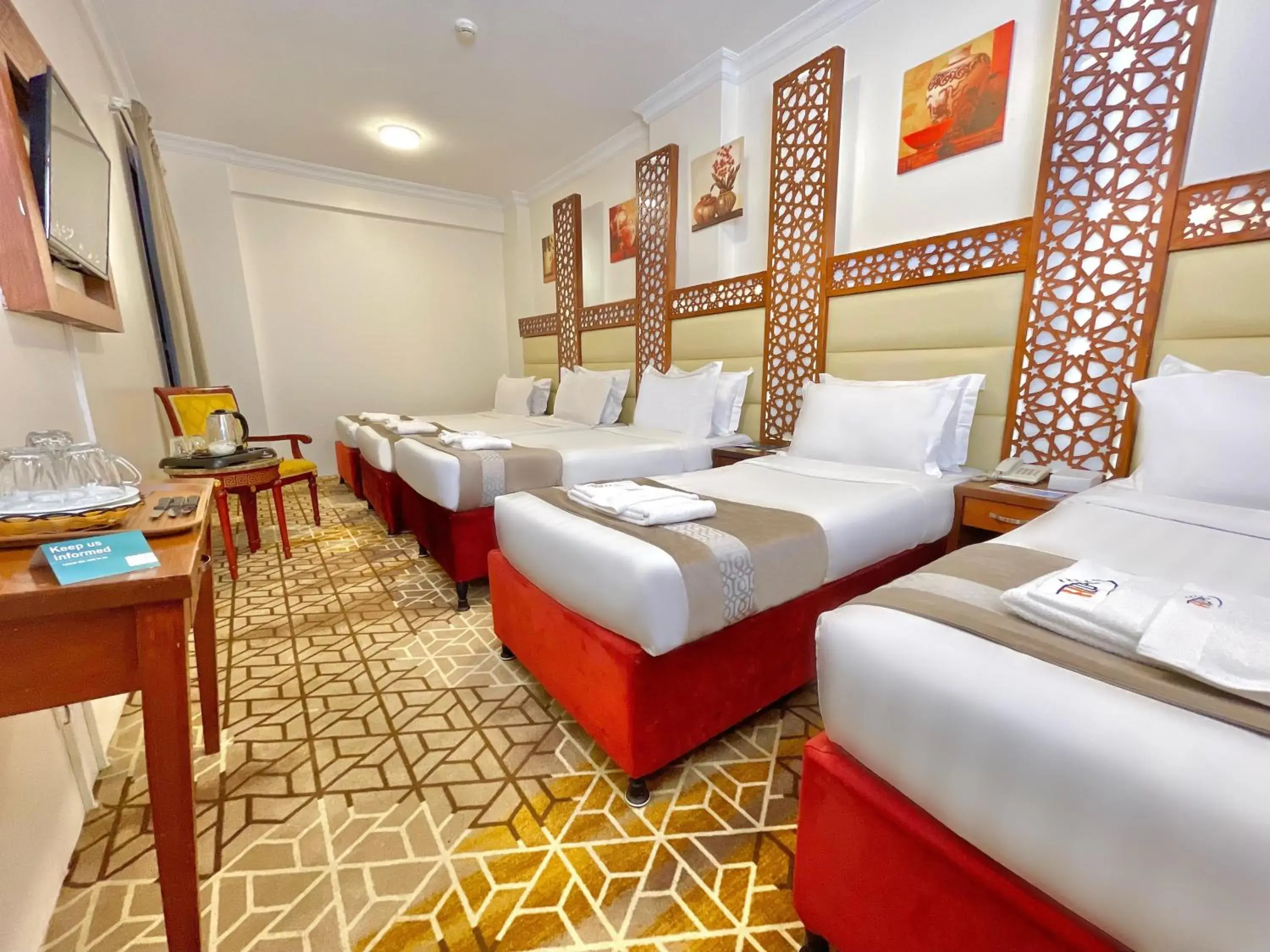 View (from property/room), Bed in Rawdhat Al Mukhtara Hotel View (from property/room), Bed in Rawdhat Al Mukhtara Hotel